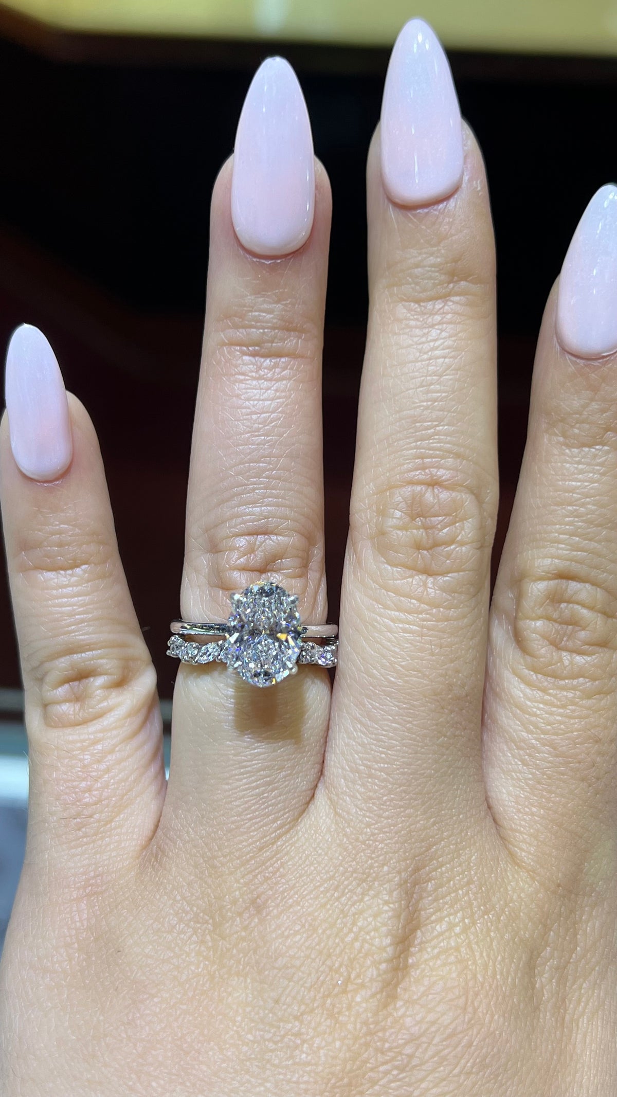 0.40ct Marquise and Round Diamond Wedding Band 14K Gold BAN076