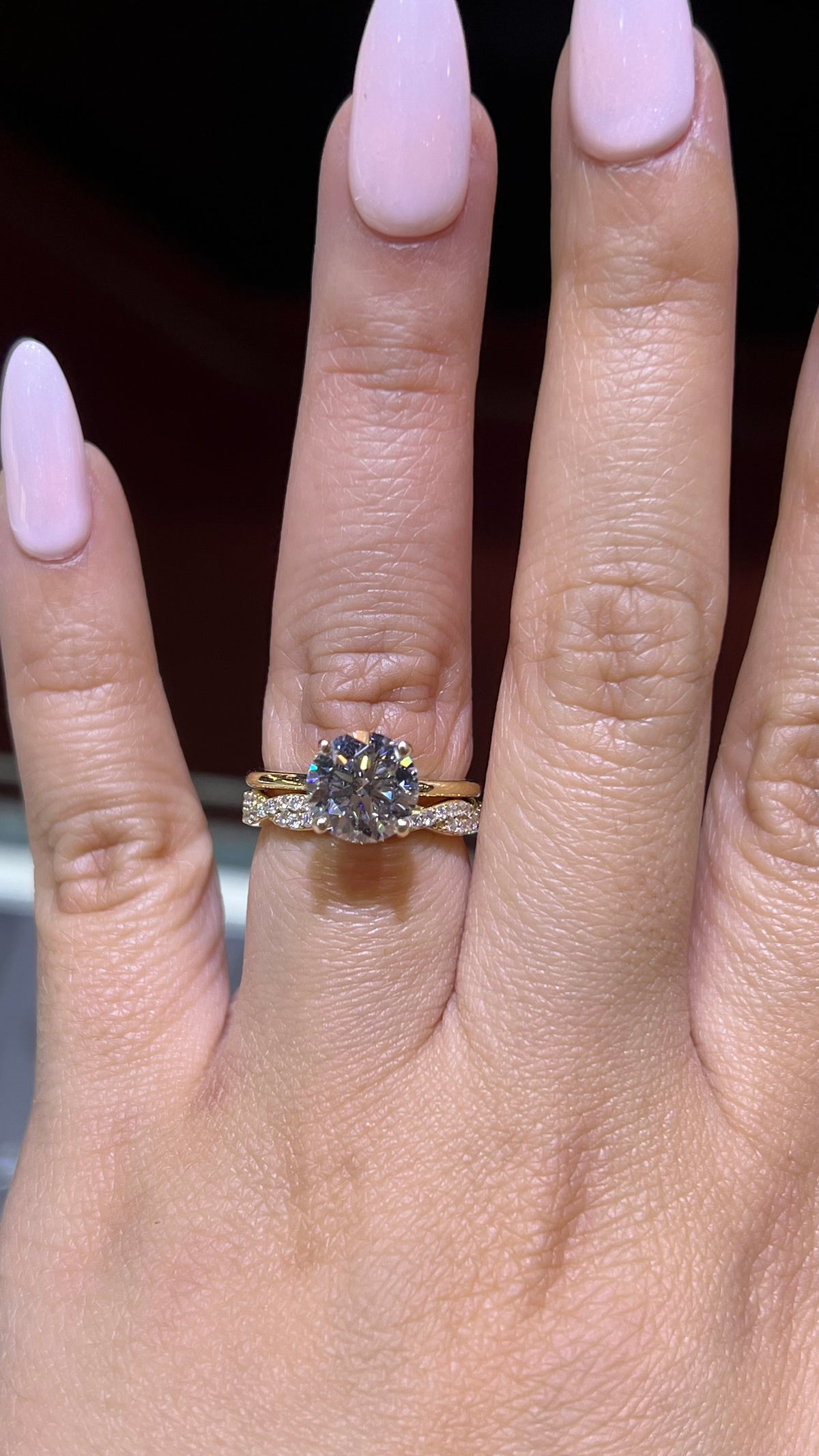 0.40ct Full Diamond Twist Wedding Band 14K Gold BAN082