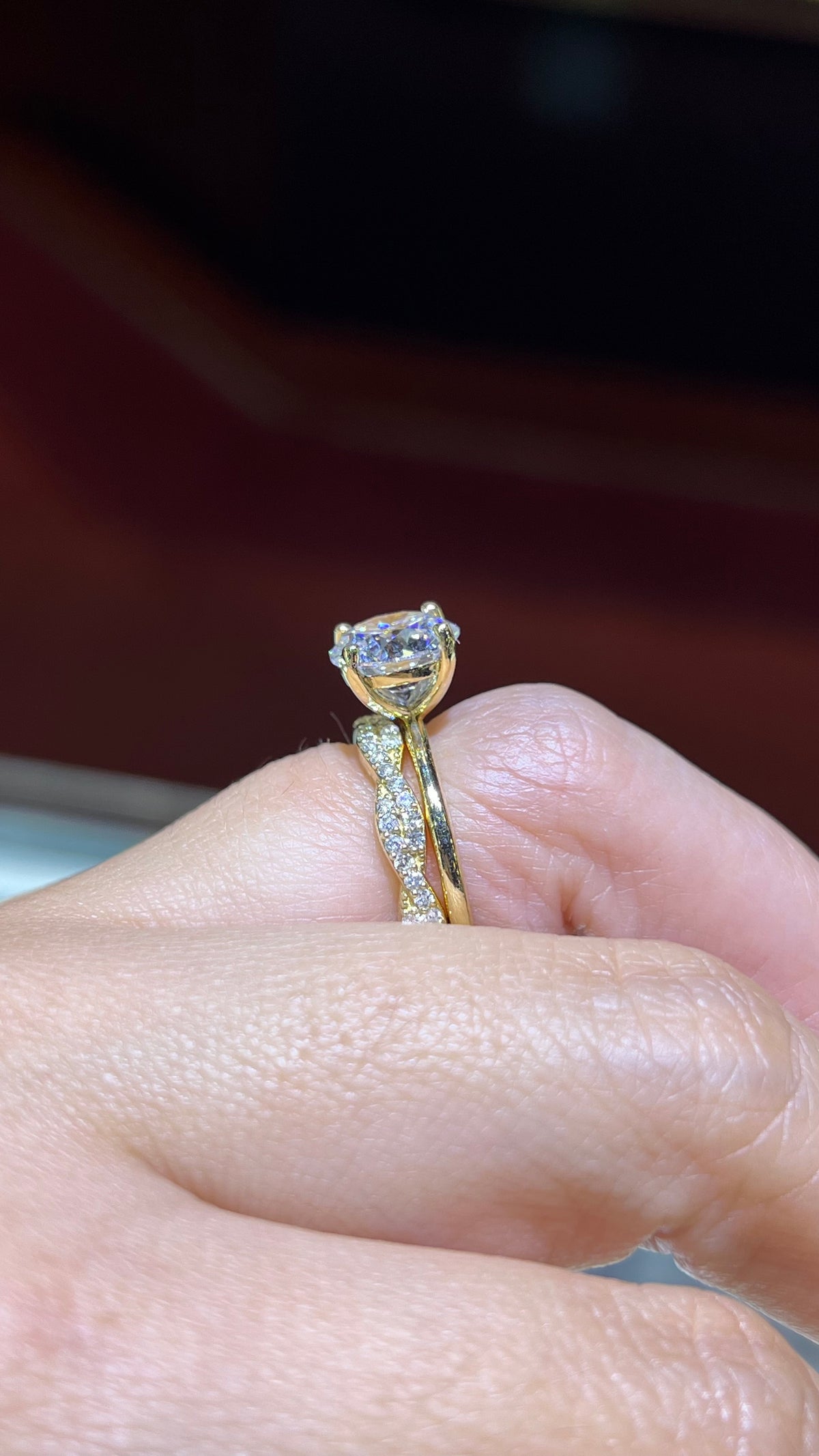 0.40ct Full Diamond Twist Wedding Band 14K Gold BAN082