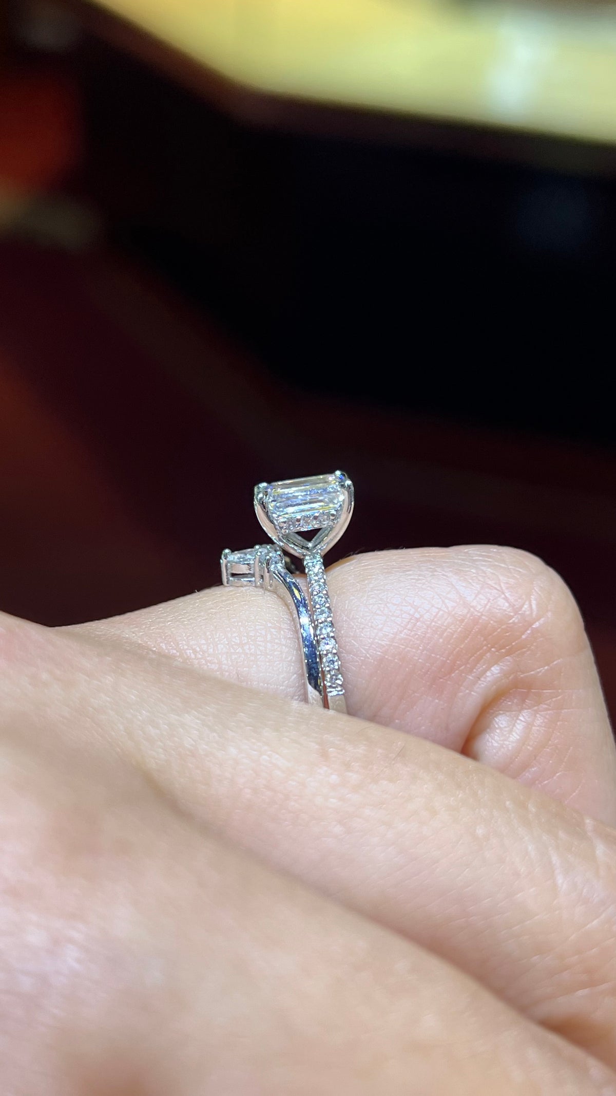 0.10ct Marquise and Round Chevron Diamond Wedding Band 14K Gold BAN094