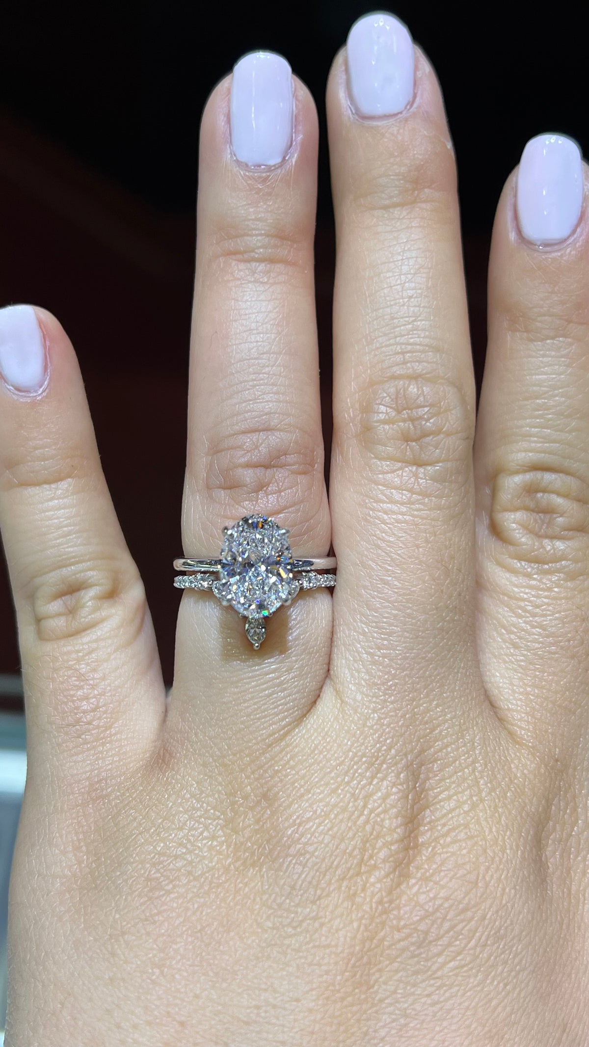 0.40ct Marquise and Round Chevron Diamond Wedding Band 14K Gold BAN096