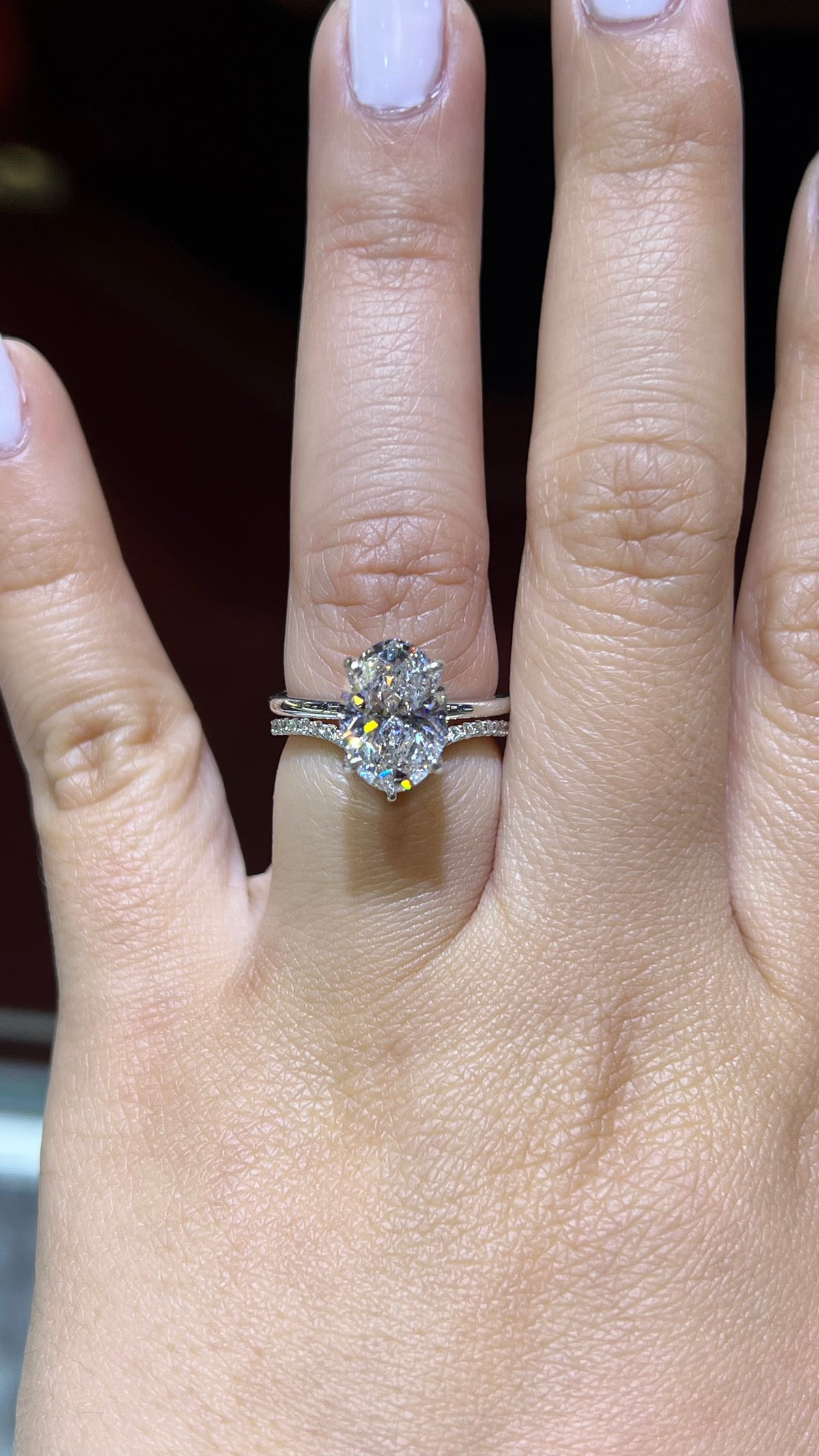 0.27ct Pear Chevron Diamond Wedding Band 14K Gold BAN099