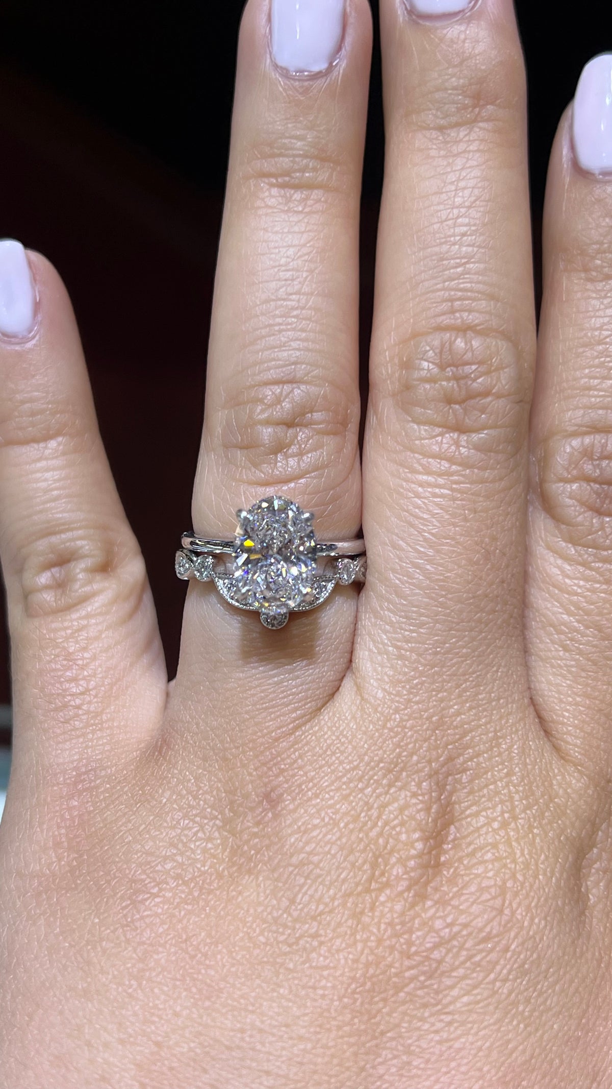 0.30ct Milgrain Beaded Marquise and Round Chevron Diamond Wedding Band 14K Gold BAN115