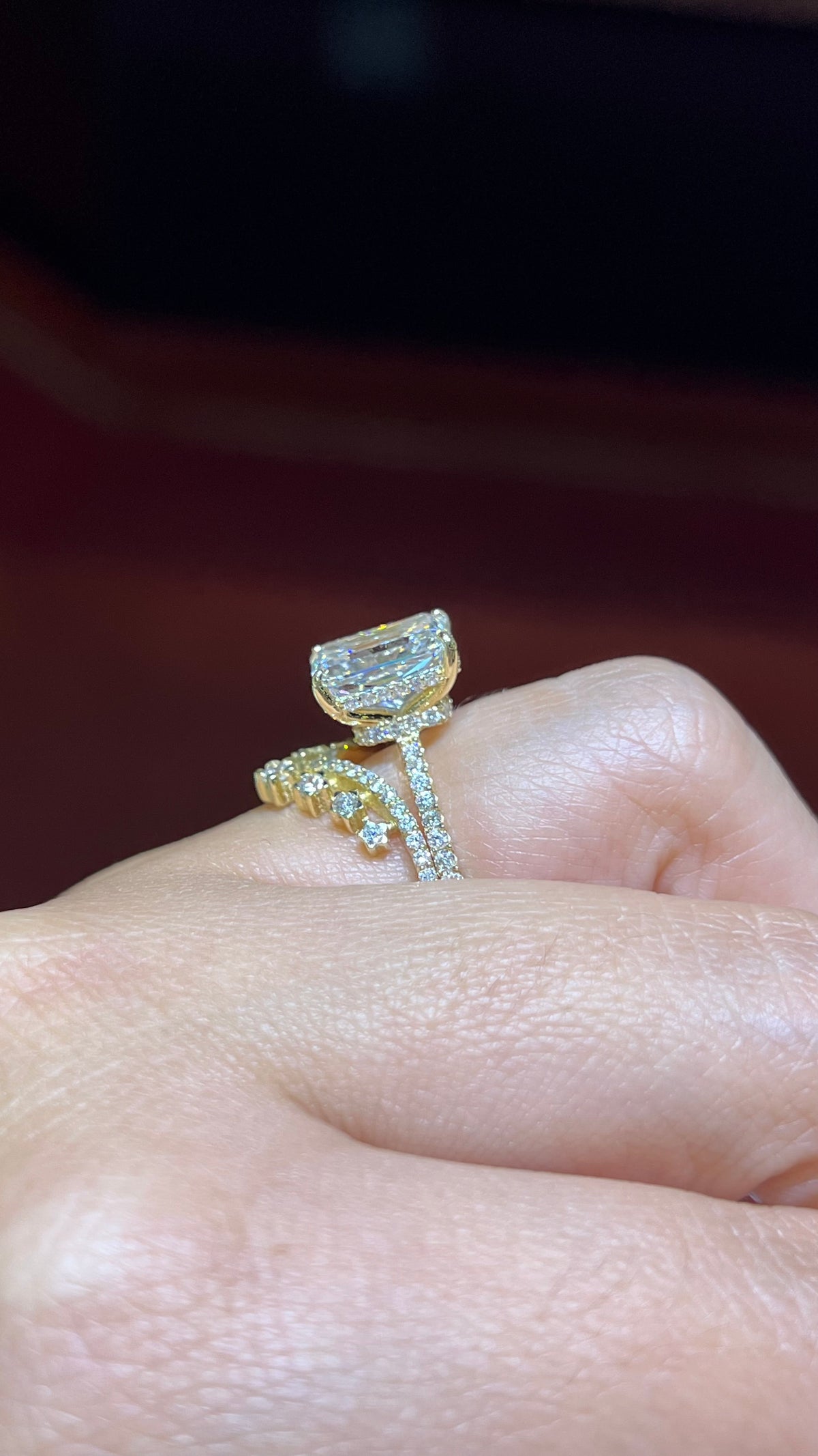 0.40ct Stars Chevron Diamond Wedding Band 14K Gold BAN121