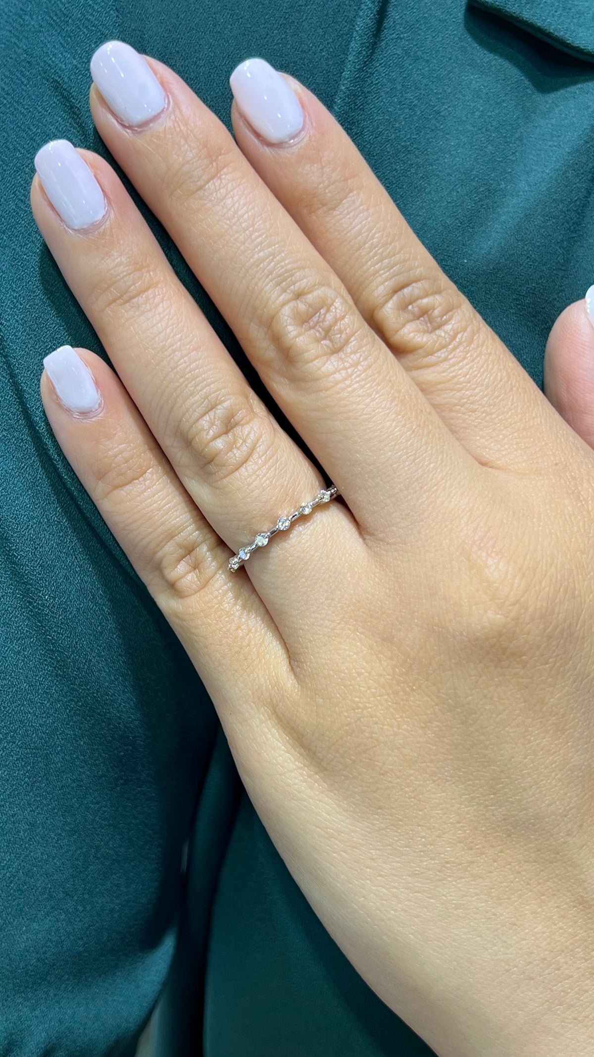 0.25ct Spaced Out Diamond Wedding Band 14K Gold BAN133