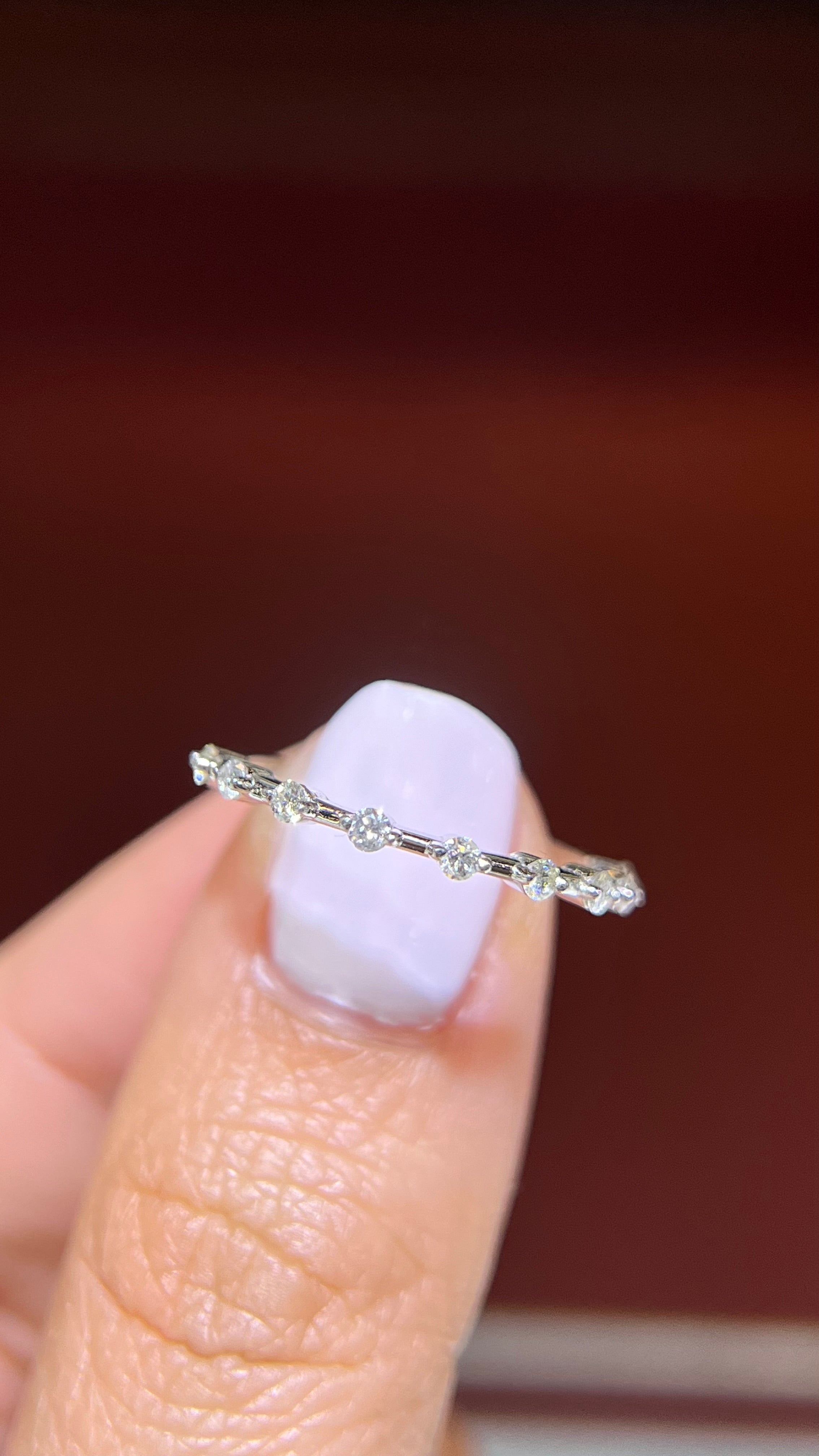 Spaced Out Diamond Wedding Band 14K Gold BAN133 North