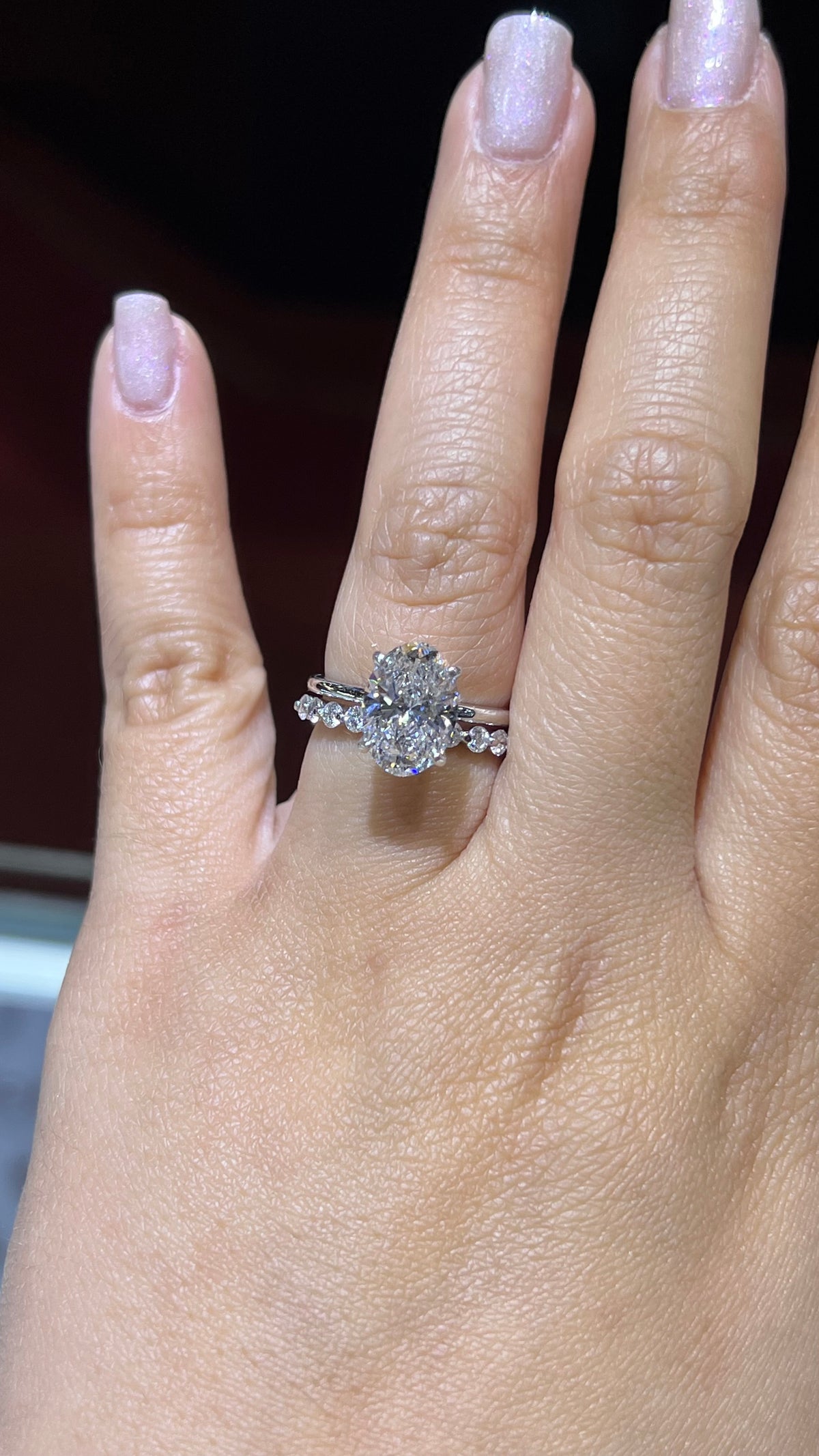 0.60ct Single Shared Prong Bubble Diamond Wedding Band 14K Gold BAN136