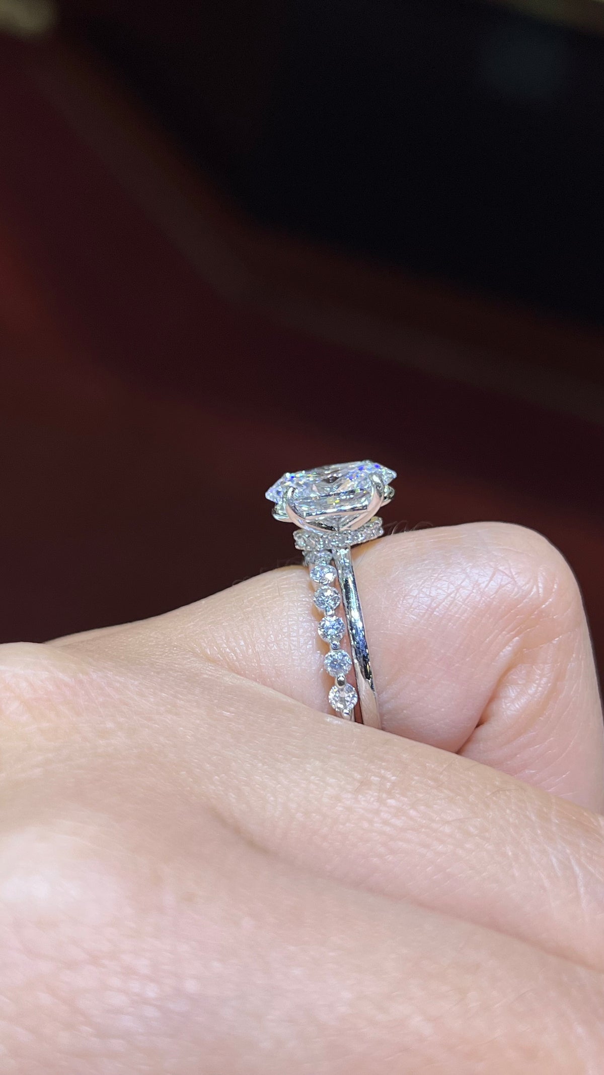 0.60ct Single Shared Prong Bubble Diamond Wedding Band 14K Gold BAN136