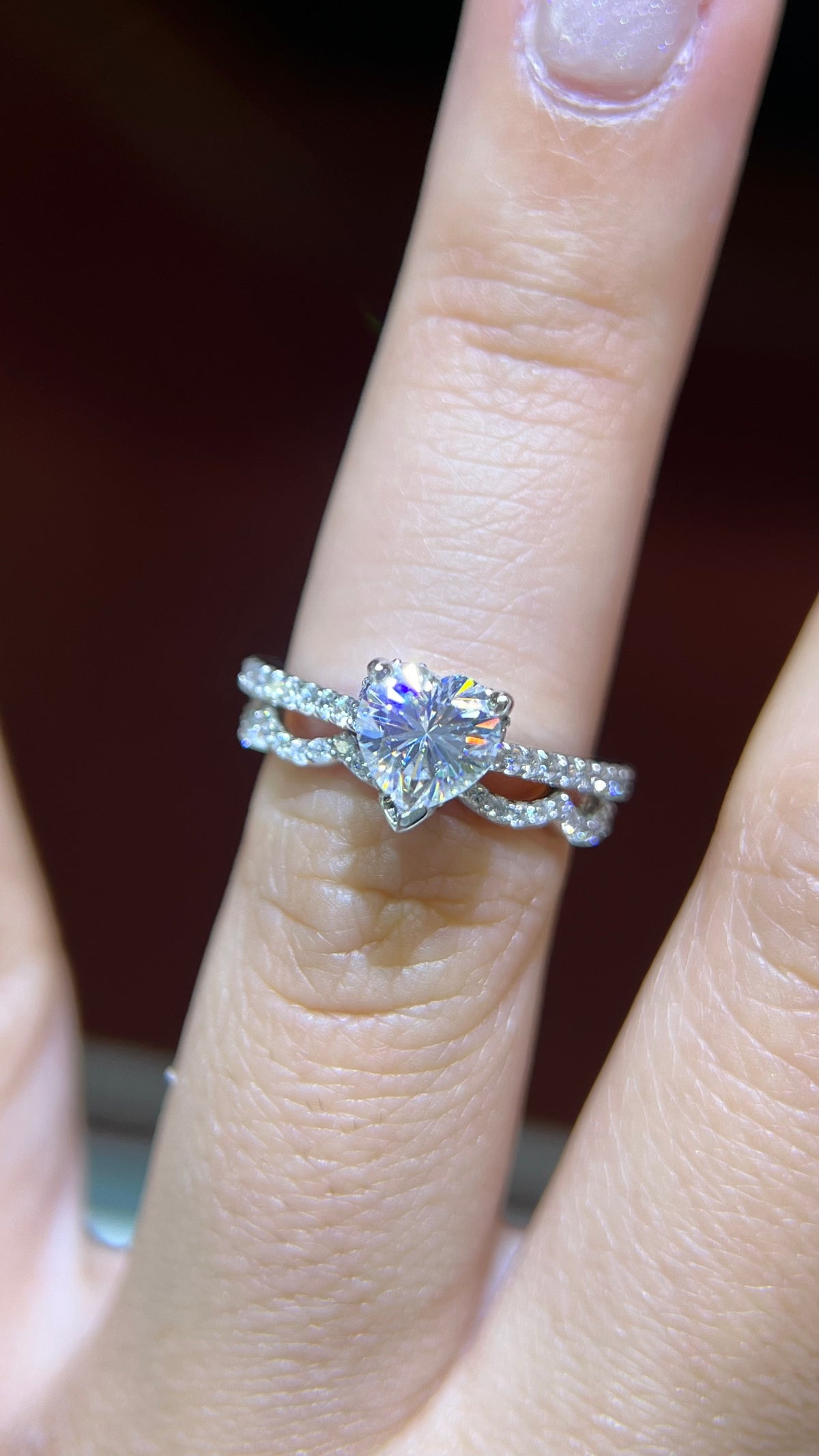 Wave Pave Diamond Wedding Band 14K Gold BAN139