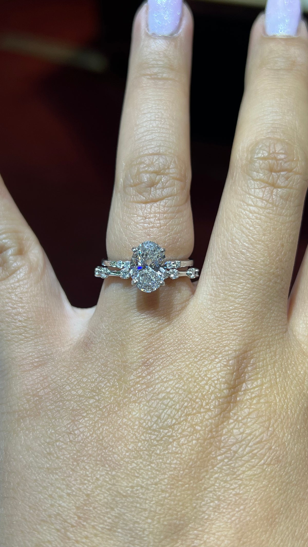 Spaced Diamond Wedding Band 14K Gold BAN140