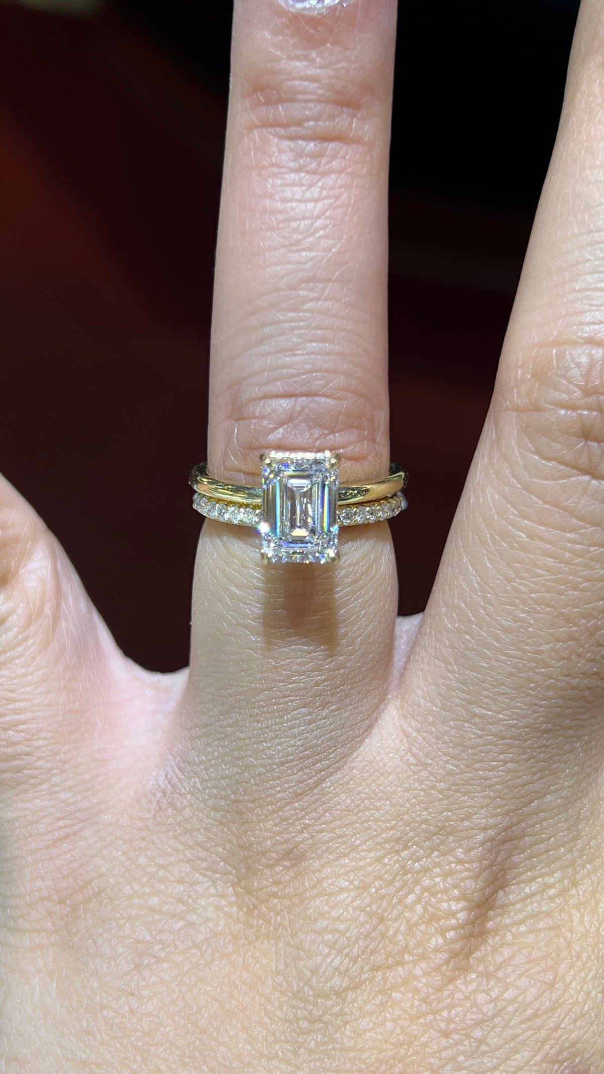 Diamond Pave Wedding Band 14K Gold BAN153