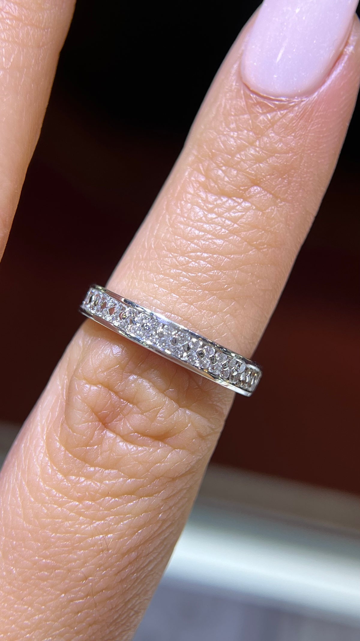 0.40ct Double Row Channel Set Diamond Wedding Band 14K Gold BAN038