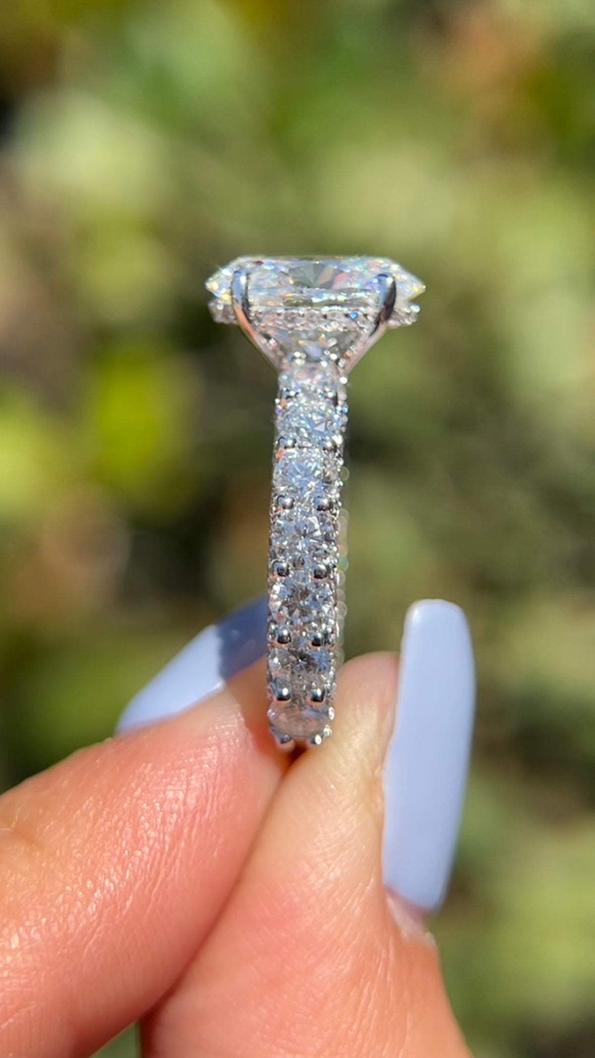 Christi 3.26ct E-VS1 Oval Cut Lab Grown Diamond Engagement Ring 14K Gold