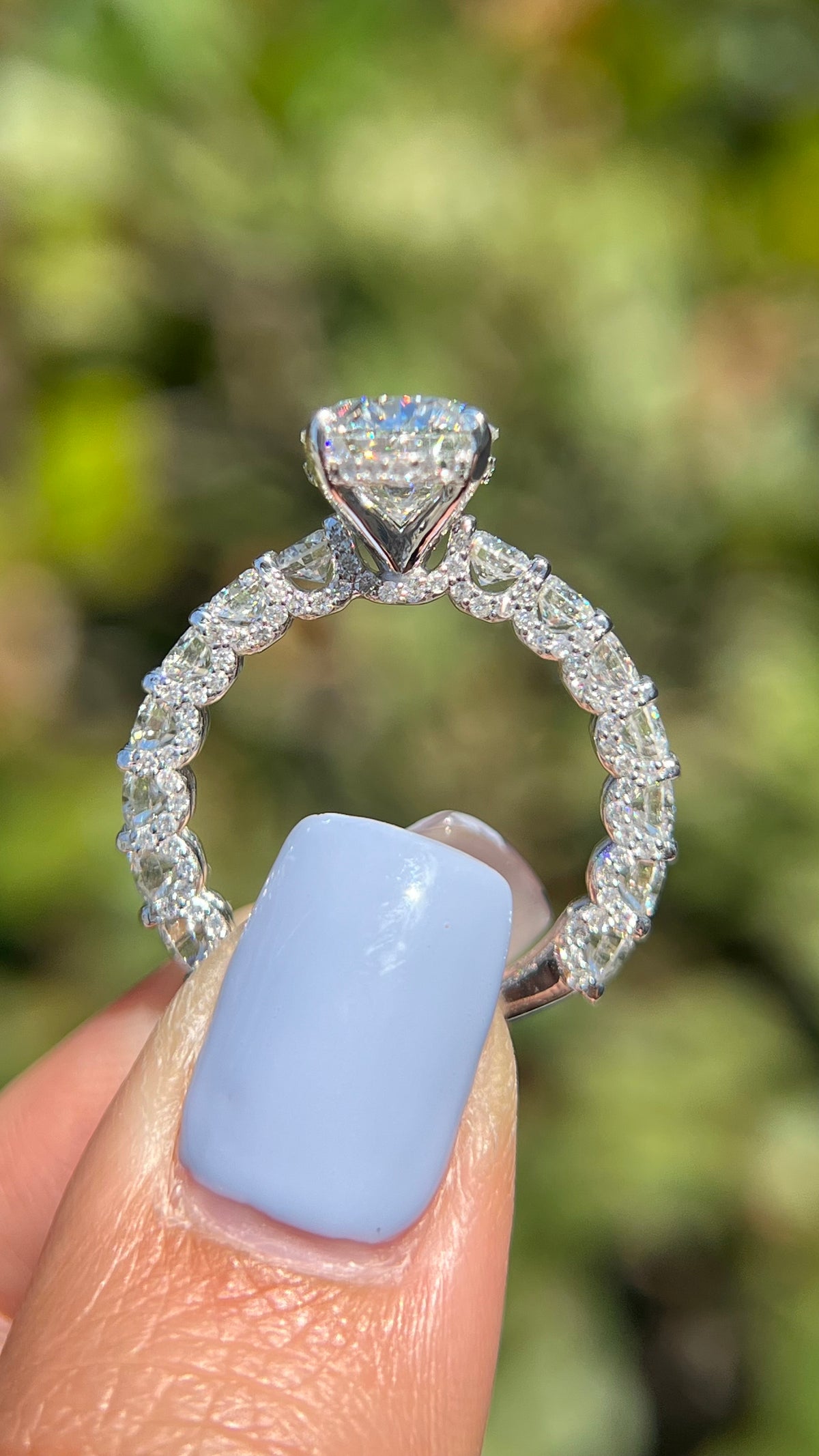 Christi 3.26ct E-VS1 Oval Cut Lab Grown Diamond Engagement Ring 14K Gold