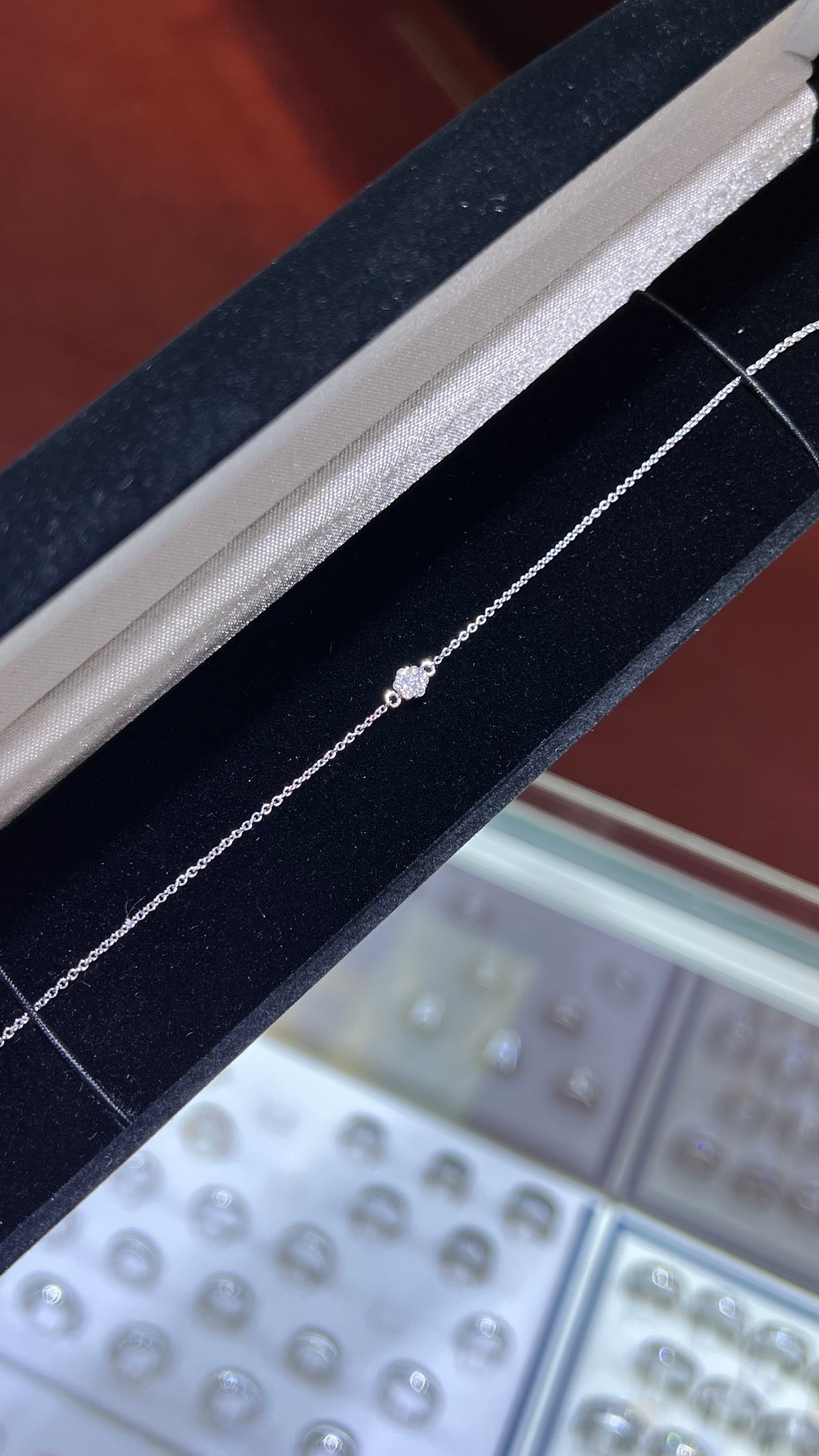 Diamond Cluster Bracelet 14K Solid Gold DFB012