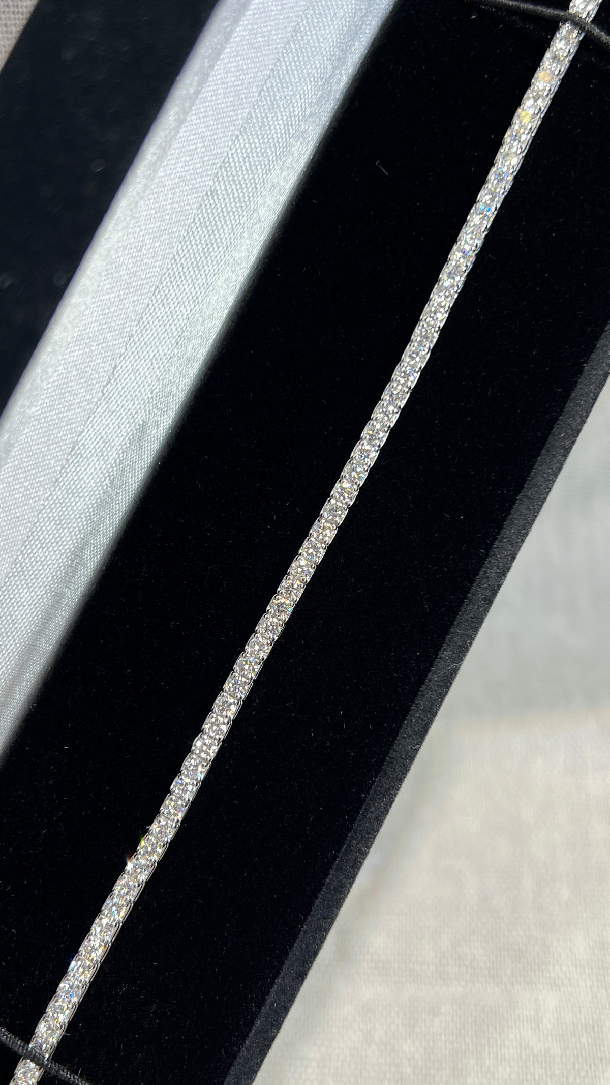 2.3mm Diamond Tennis Bracelet 14K Solid Gold DFB016