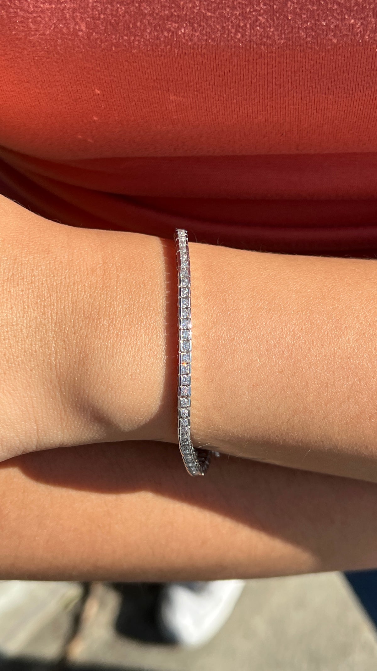 2.0mm Diamond Tennis Bracelet 14K Solid Gold DFB017