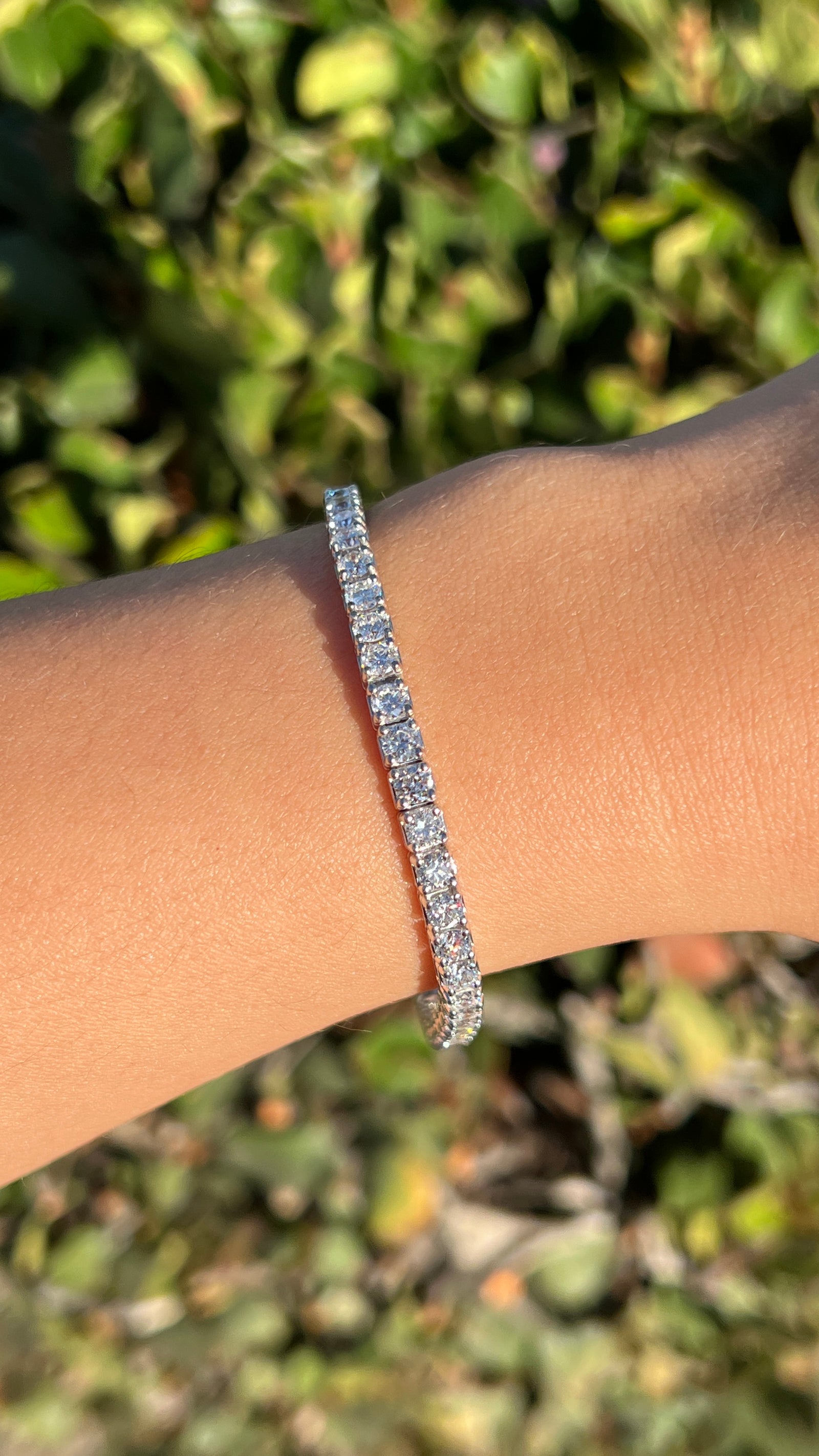 3.2mm Diamond Tennis Bracelet 14K Solid Gold DFB018