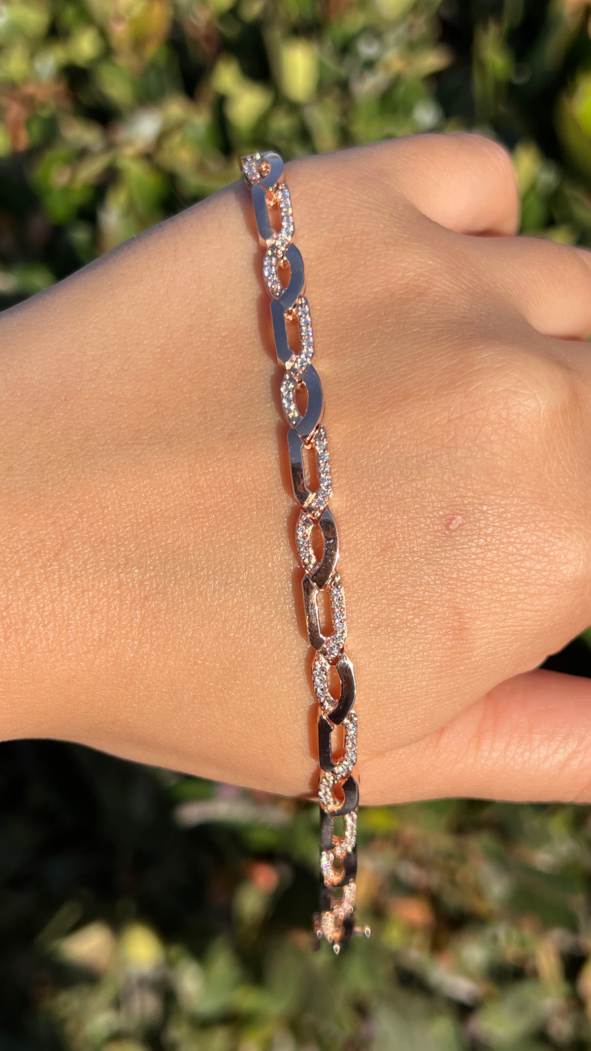 1.3mm Diamond Tennis Bracelet 14K Solid Gold DFB026