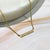 1.0mm Rolo Chain w/ Small Diamond Bar Necklace 14K Solid Gold DFN004