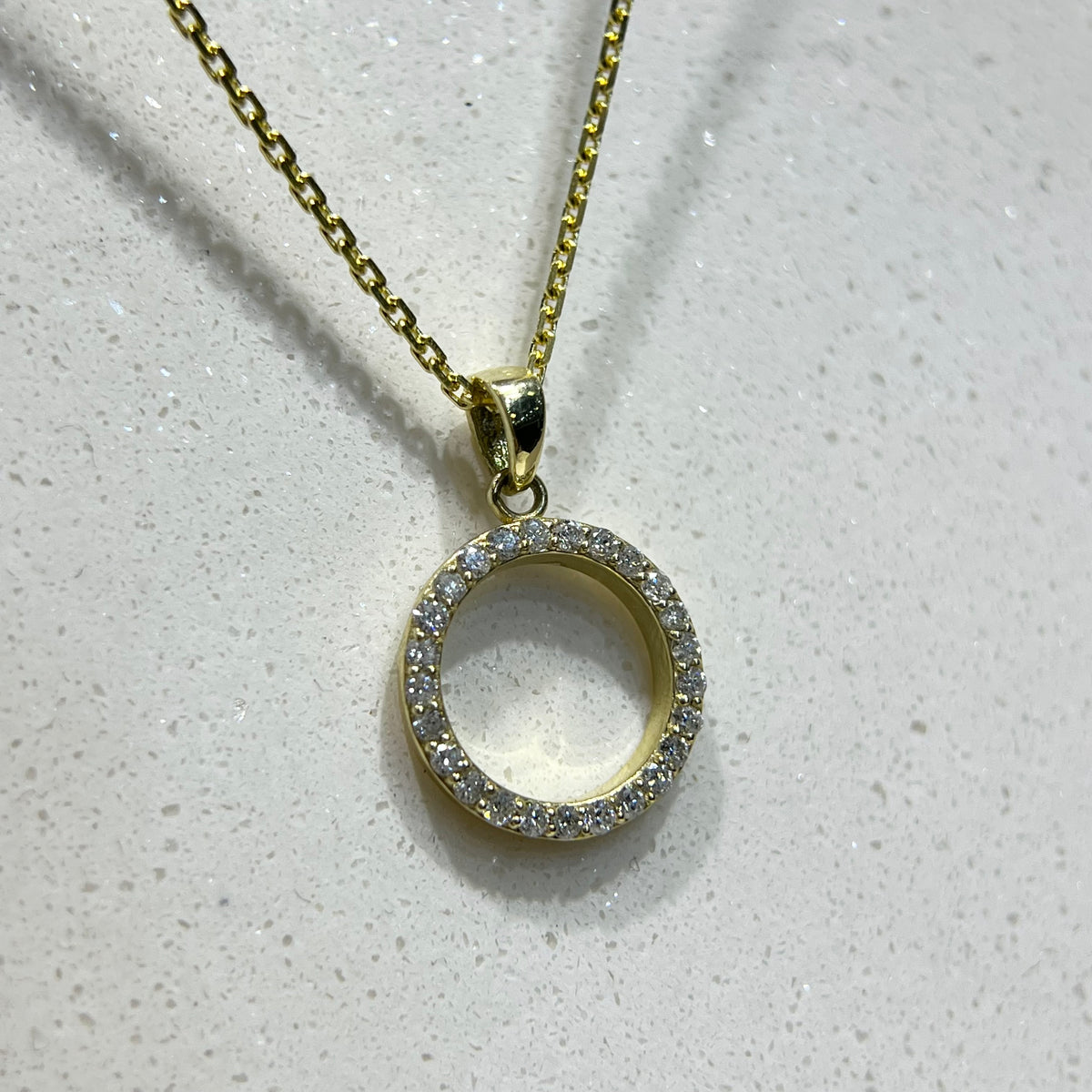 Diamond Circle Of Life Pendant 14K Gold DPEN066