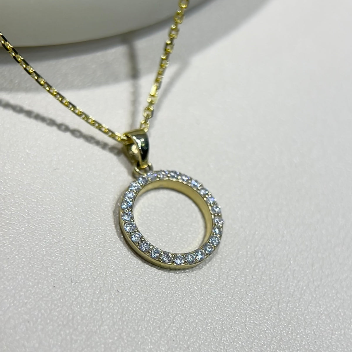 Diamond Circle Of Life Pendant 14K Gold DPEN066