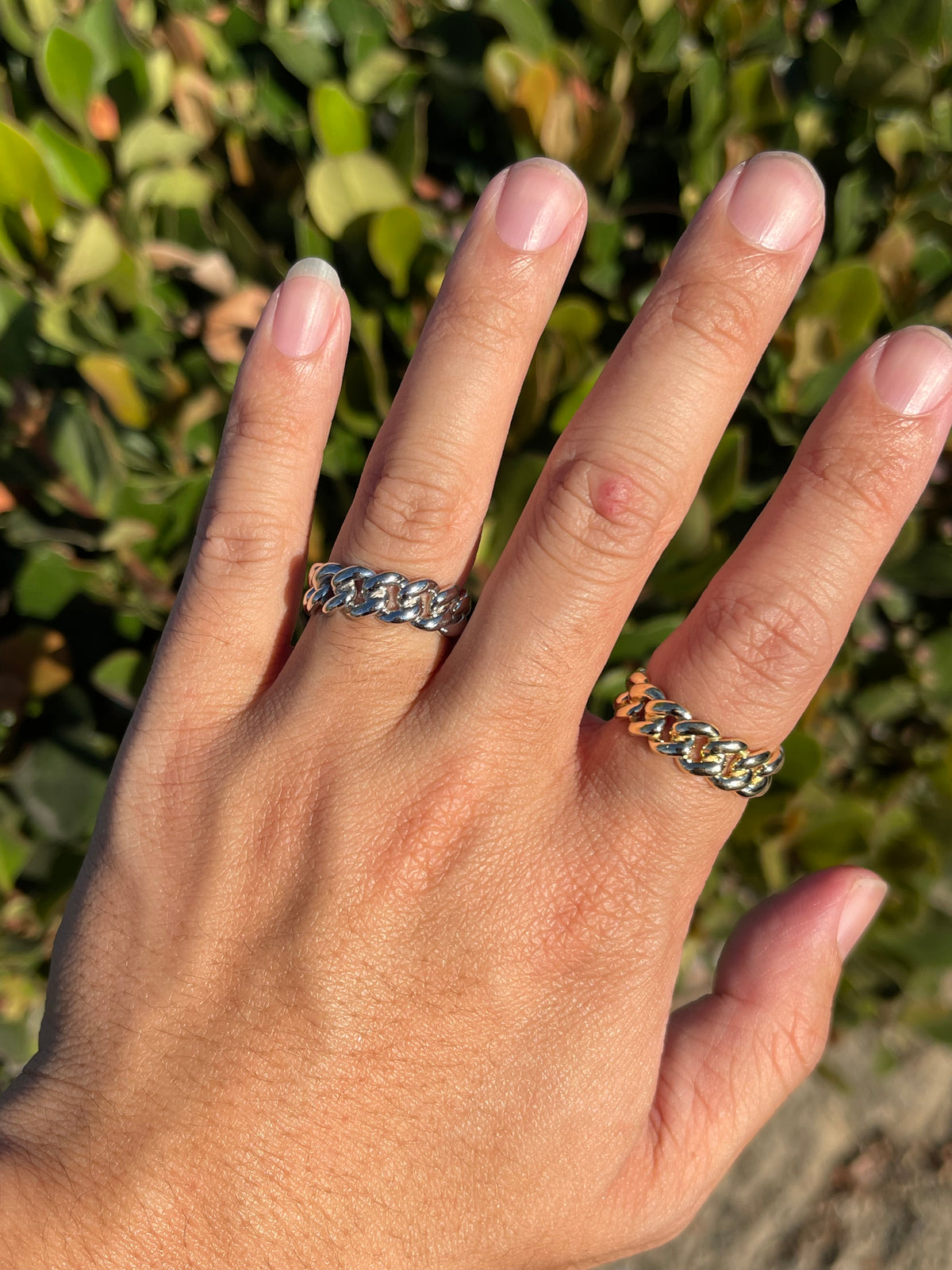 Men&#39;s Cuban Link Ring Solid 14K Gold MR005