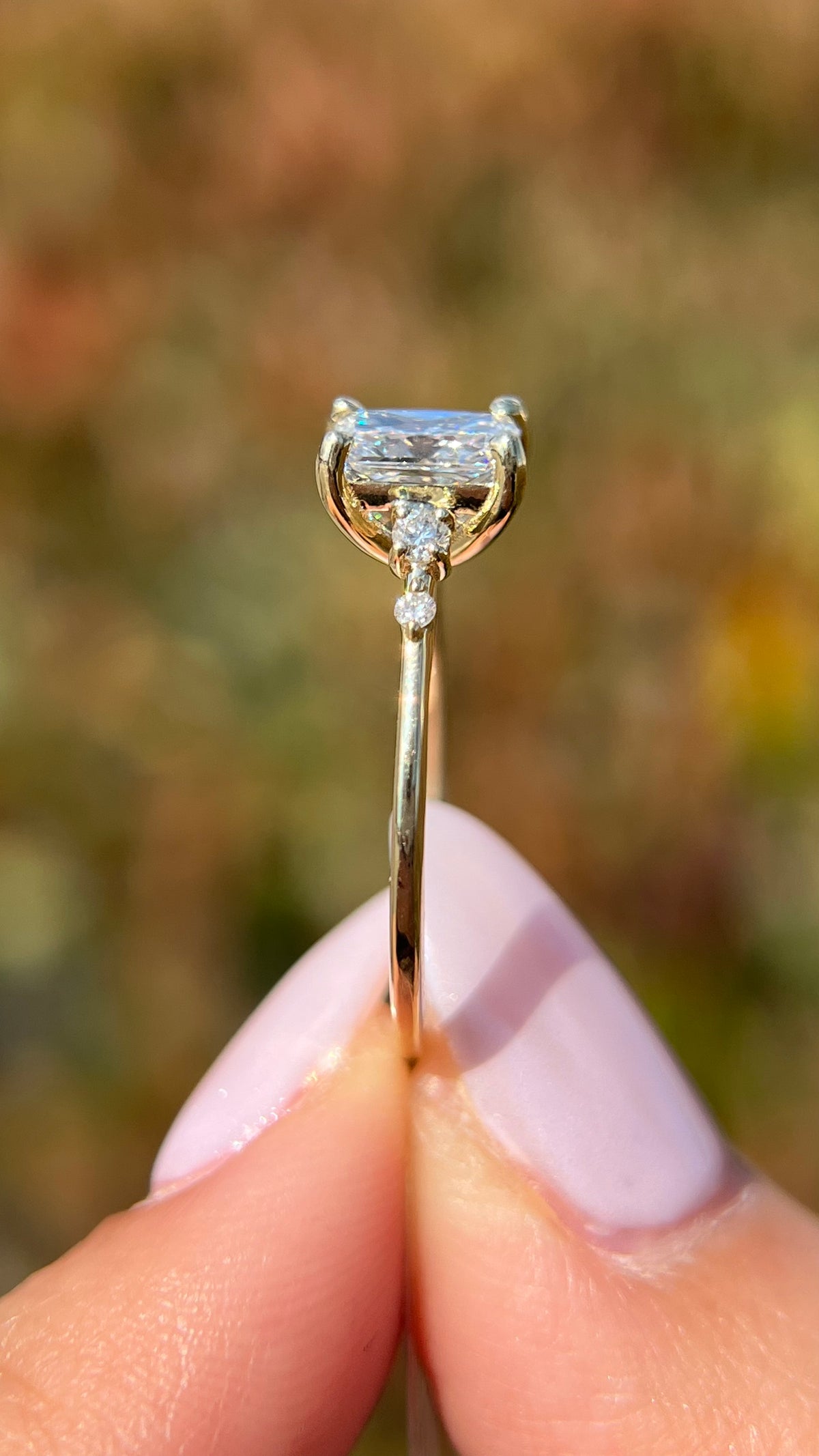 Laci 1.02ct F-VS1 Radiant Cut Lab Grown Diamond Engagement Ring 14K Gold