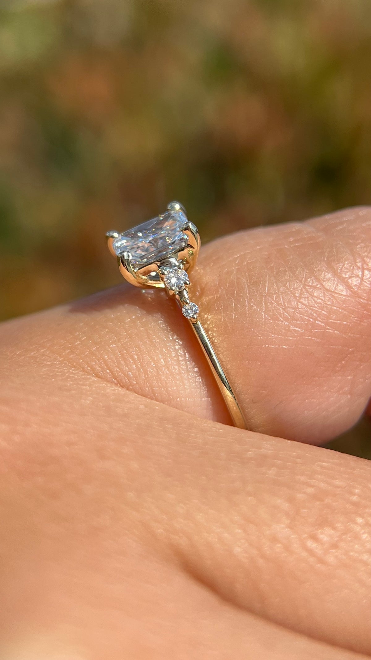 Laci 1.02ct F-VS1 Radiant Cut Lab Grown Diamond Engagement Ring 14K Gold