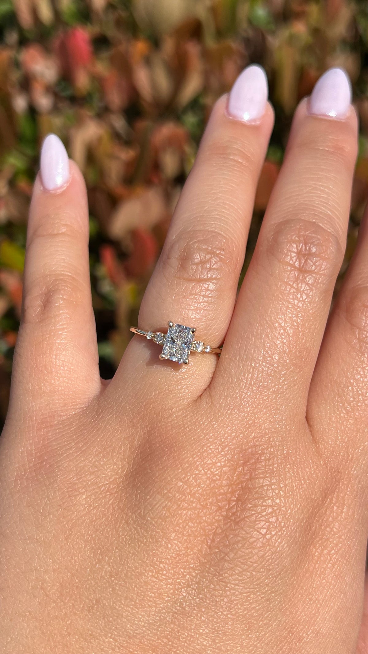 Laci 1.02ct F-VS1 Radiant Cut Lab Grown Diamond Engagement Ring 14K Gold