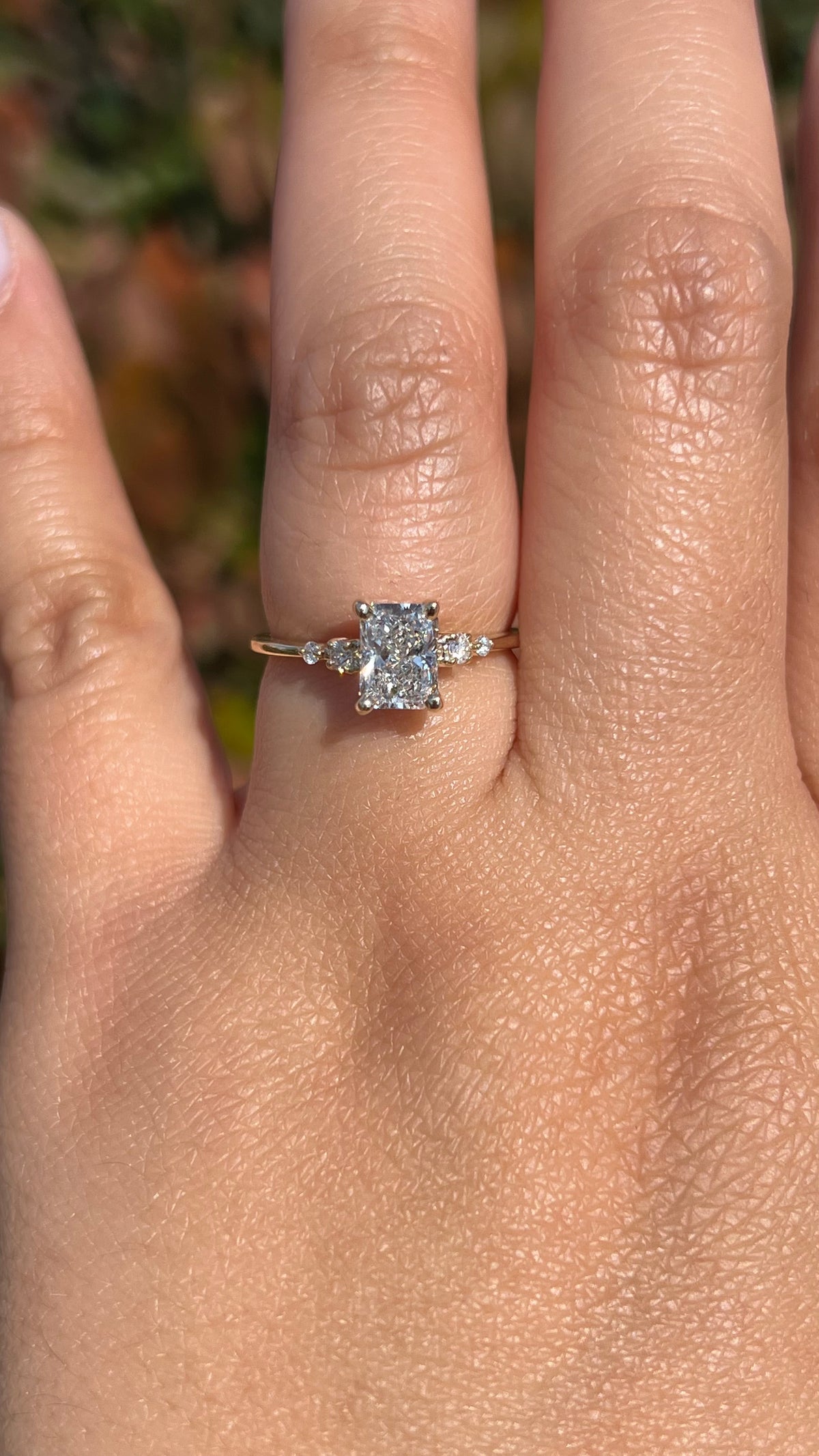 Laci 1.02ct F-VS1 Radiant Cut Lab Grown Diamond Engagement Ring 14K Gold