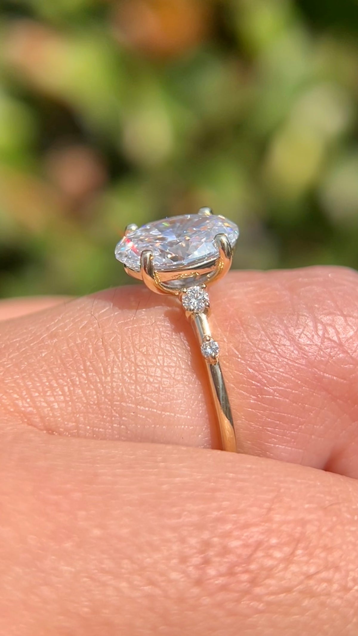 Laci 2.03ct E-VS1 Oval Cut Lab Grown Diamond Engagement Ring 14K Gold