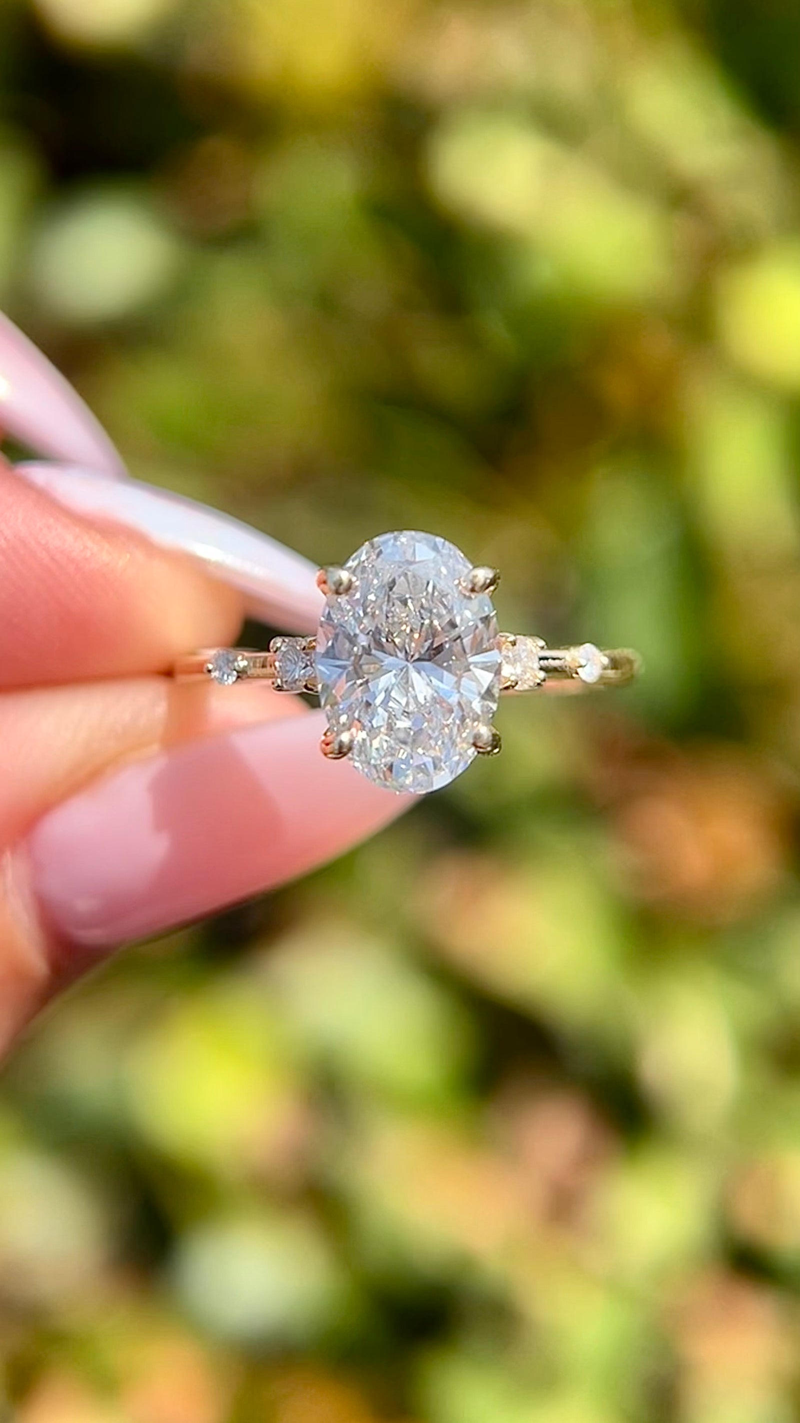 Laci 2.03ct E-VS1 Oval Cut Lab Grown Diamond Engagement Ring 14K Gold