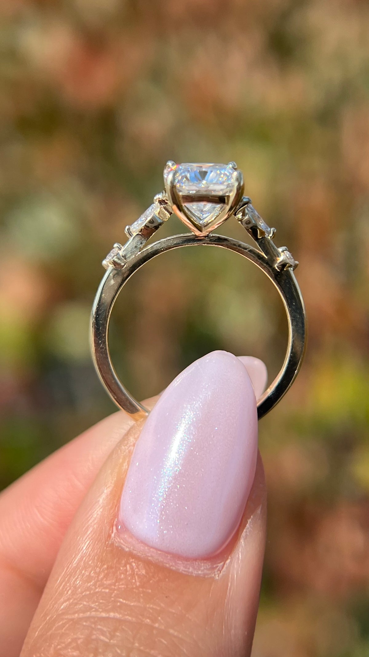 Maci 1.91ct F-VS1 Cushion Cut Lab Grown Diamond Engagement Ring 14K Gold