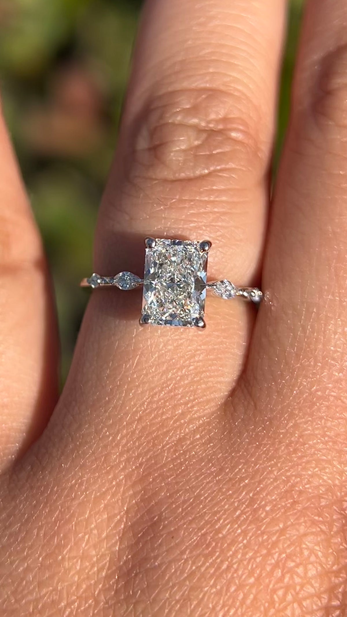 Maci 2.26ct E-VS1 Radiant Cut Lab Grown Diamond Engagement Ring 14K Gold