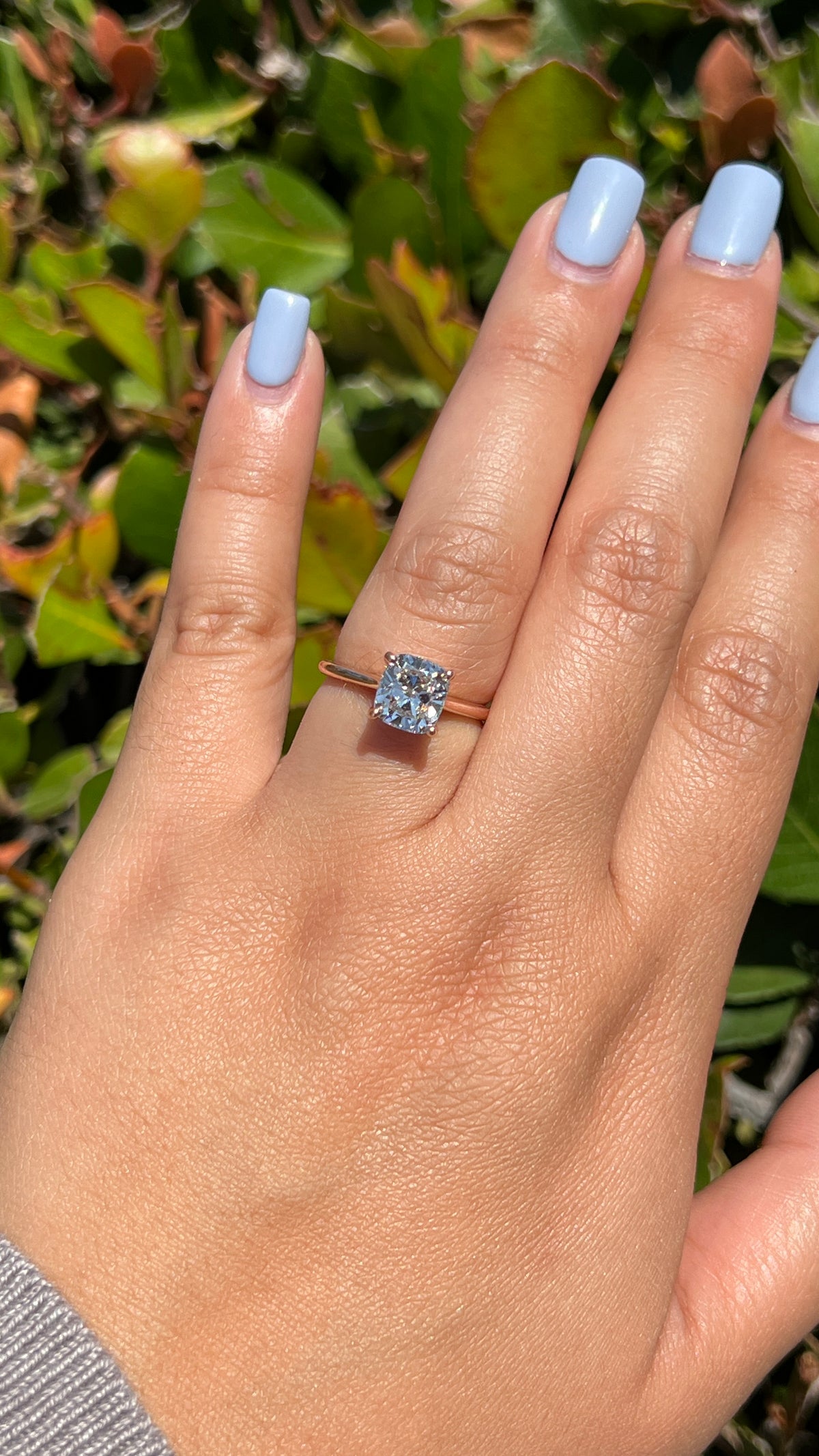 Ava 1.91ct F-VS1 Cushion Cut Lab Grown Diamond Engagement Ring 14K Gold