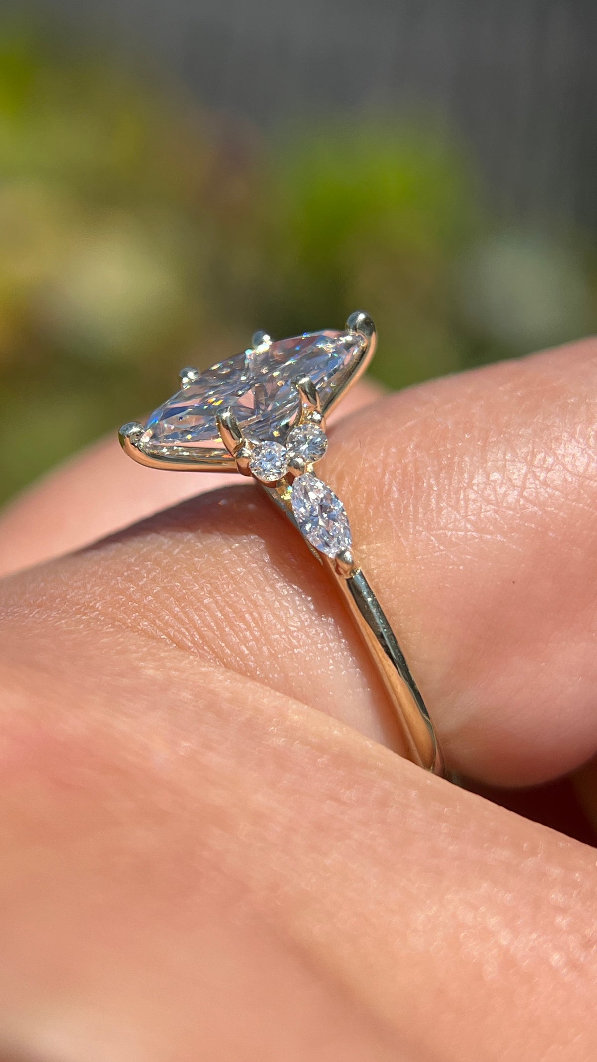 Mia 2.09ct E-VS1 Marquise Cut Lab Grown Diamond Engagement Ring 14K Gold