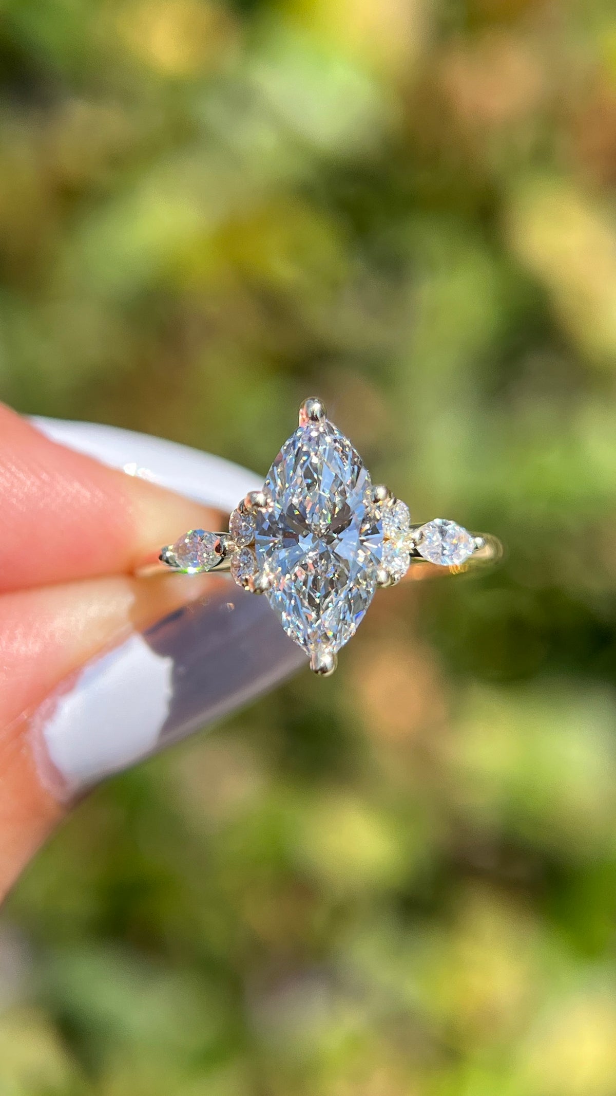 Mia 2.09ct E-VS1 Marquise Cut Lab Grown Diamond Engagement Ring 14K Gold