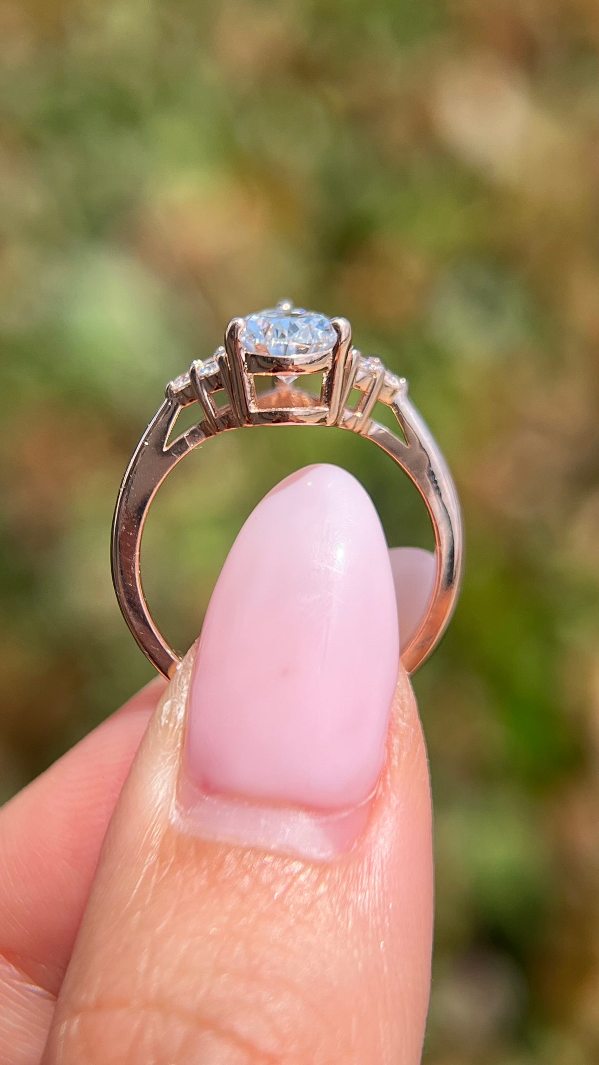 Traci 2.09ct F-VS1 Pear Cut Lab Grown Diamond Engagement Ring 14K Gold