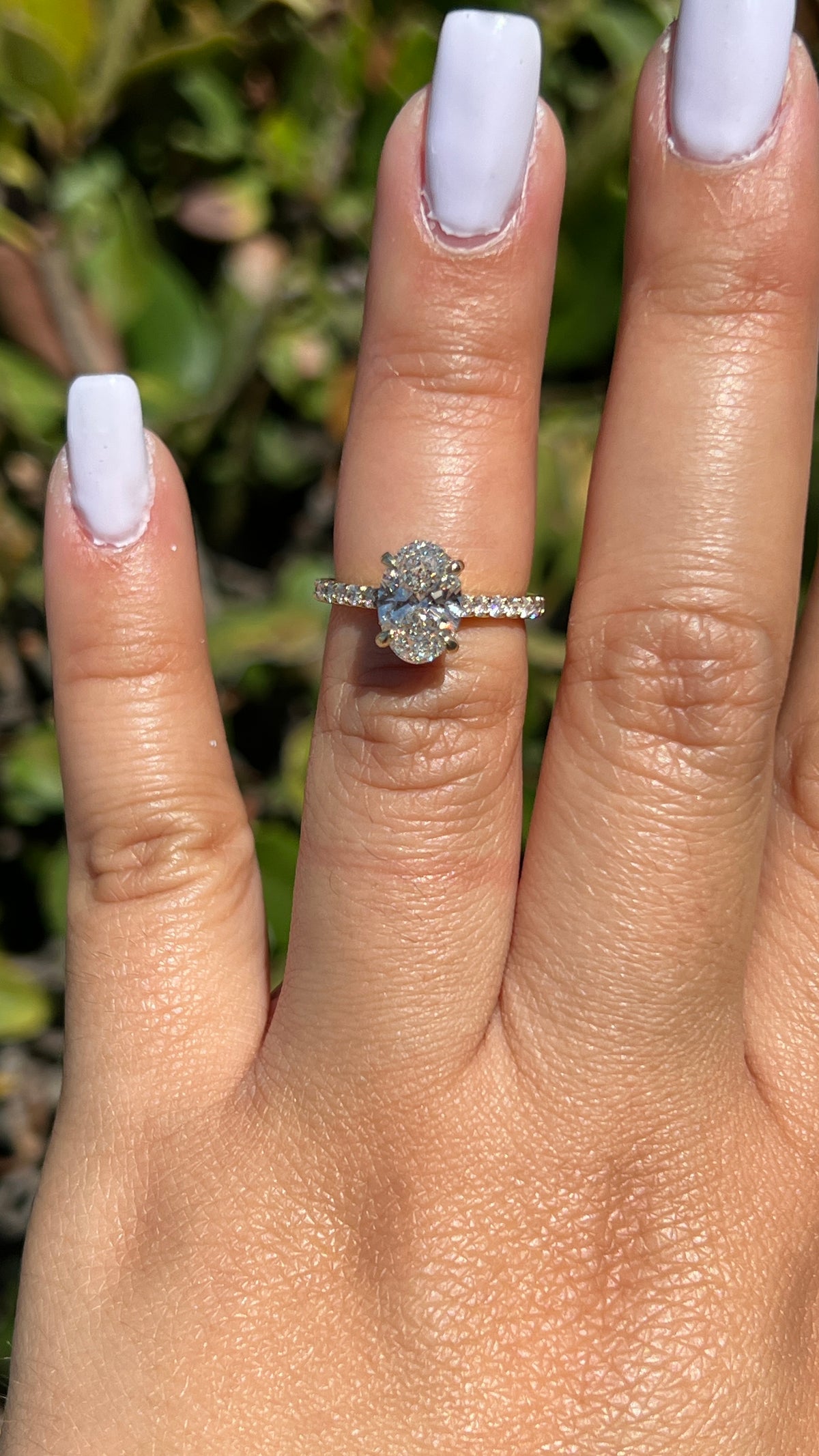 Jodi 1.58ct E-VS1 Oval Cut Lab Grown Diamond Engagement Ring 14K Gold