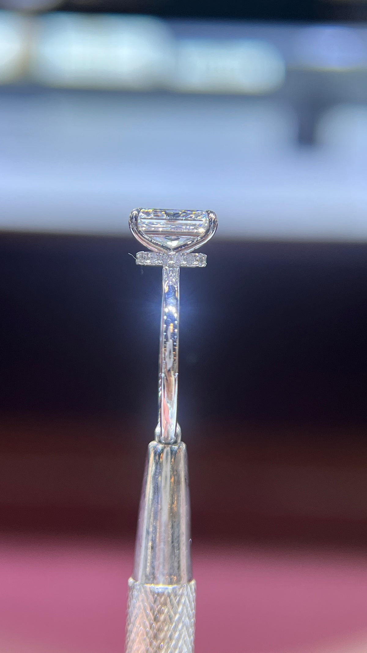 Sophi 2.04ct F-VS1 Radiant Cut Lab Grown Diamond Engagement Ring 14K Gold