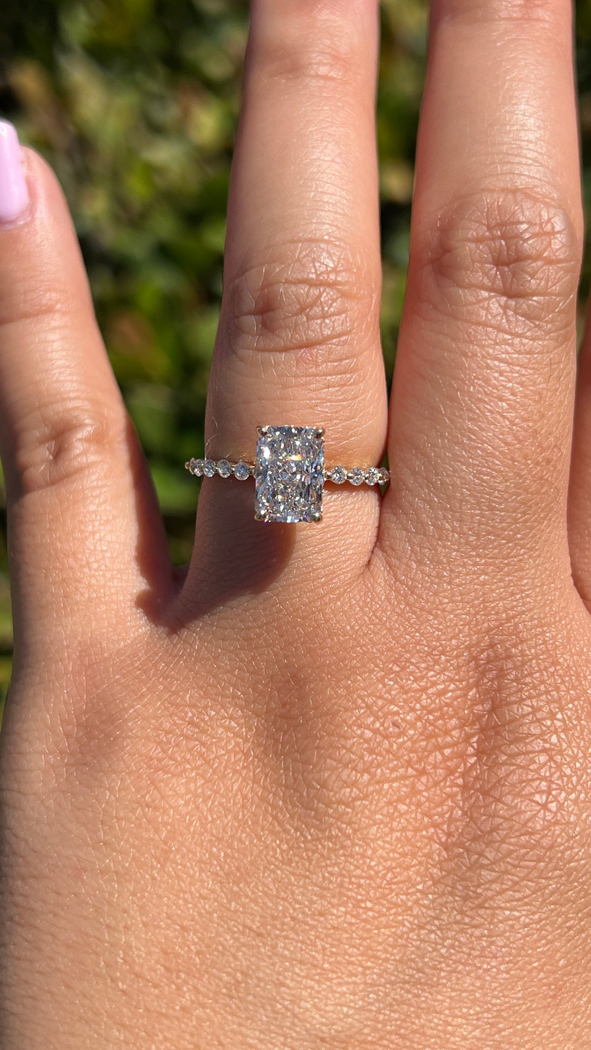 Iris 2.26ct E-VS1 Radiant Cut Lab Grown Diamond Engagement Ring 14K Gold