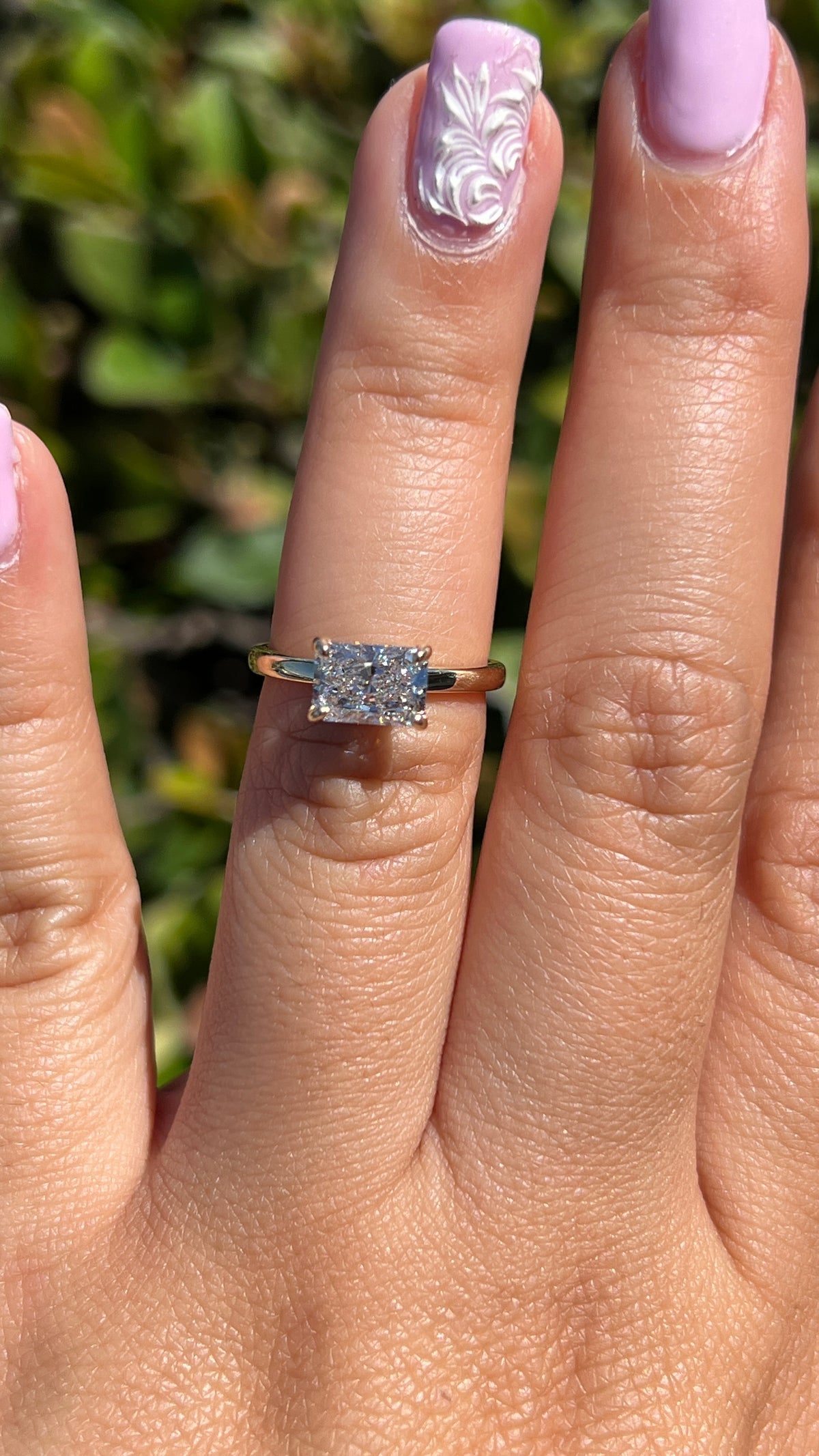 Sophi 1.51ct E-VS1 Radiant Cut Lab Grown Diamond Engagement Ring 14K Gold