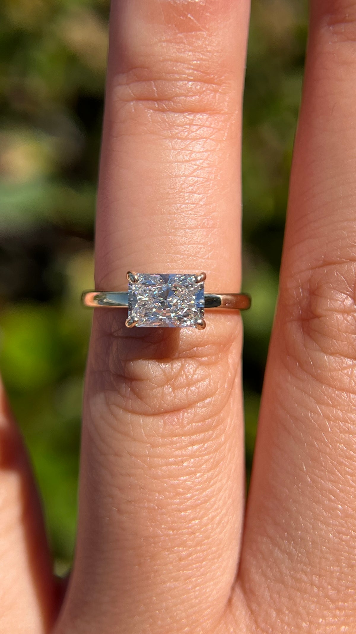 Sophi 1.51ct E-VS1 Radiant Cut Lab Grown Diamond Engagement Ring 14K Gold