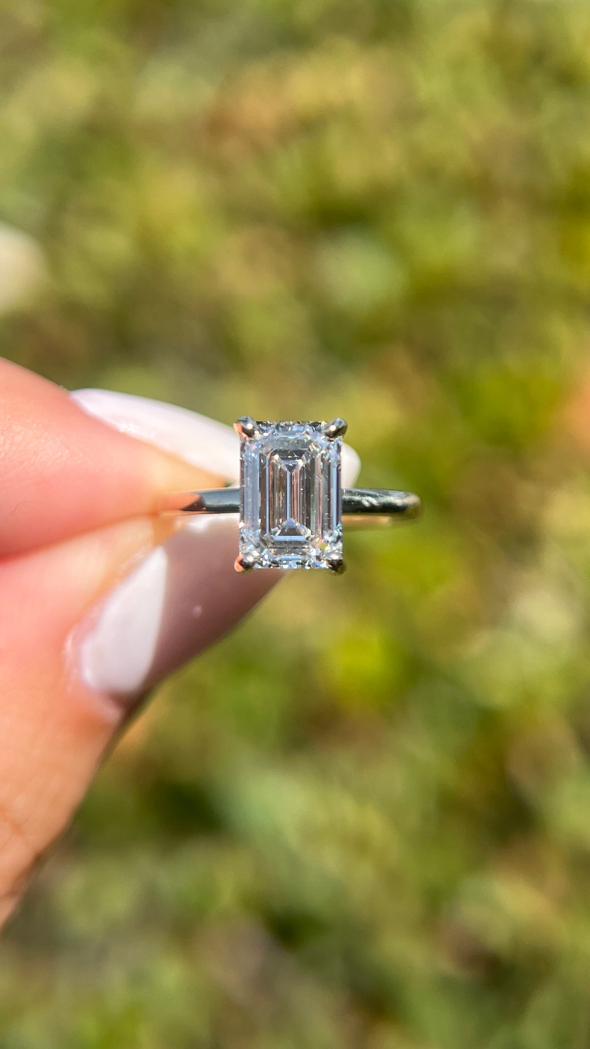 Sophi 2.09ct E-VVS2 Emerald Cut Lab Grown Diamond Engagement Ring 14K Gold
