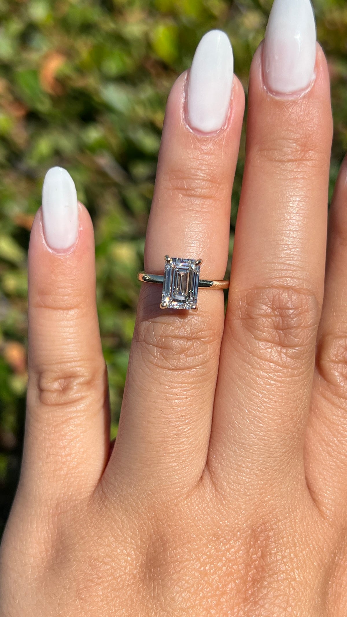 Sophi 2.09ct E-VVS2 Emerald Cut Lab Grown Diamond Engagement Ring 14K Gold