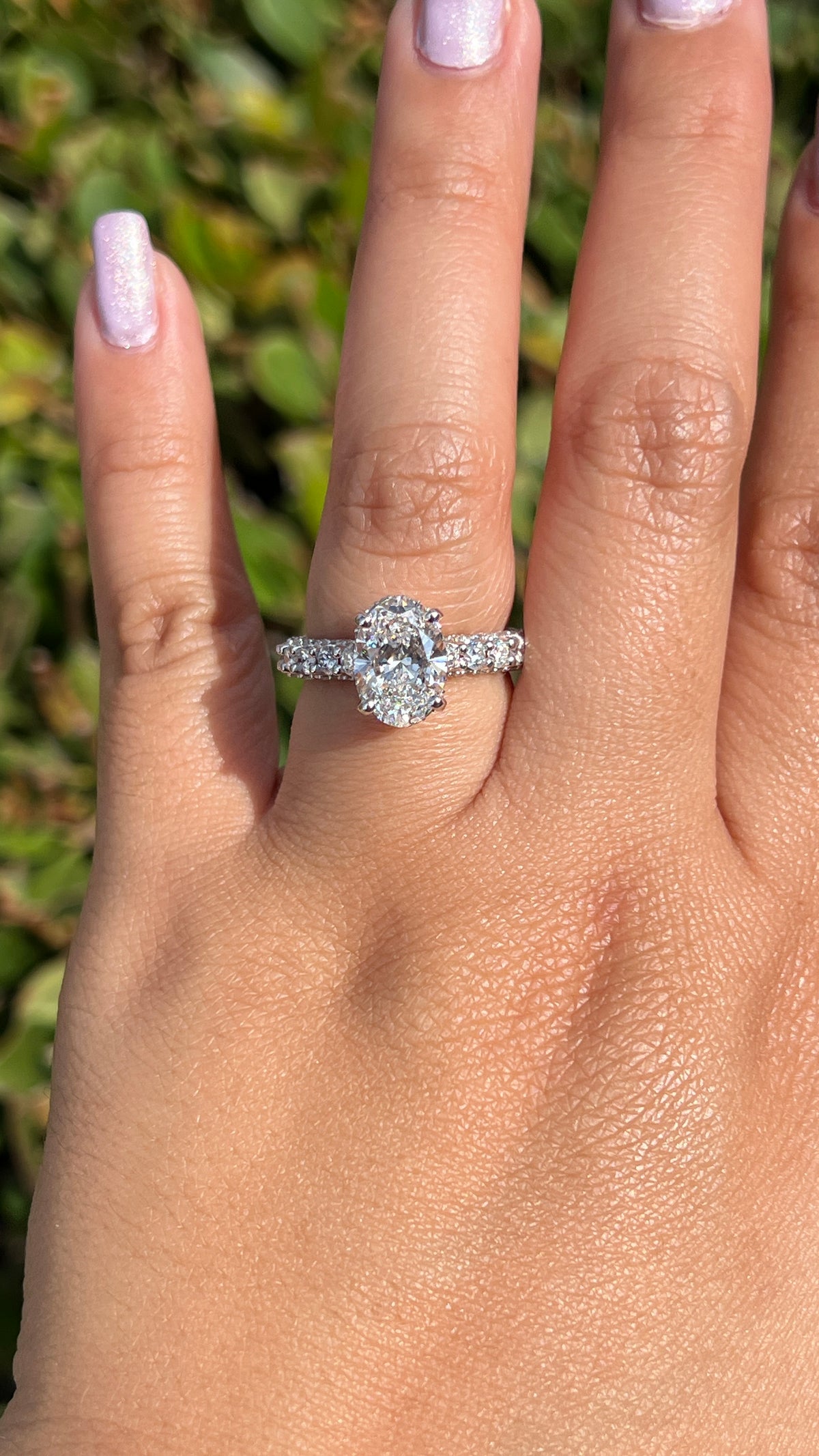 Christi 2.50ct E-VS1 Oval Cut Lab Grown Diamond Engagement Ring 14K Gold