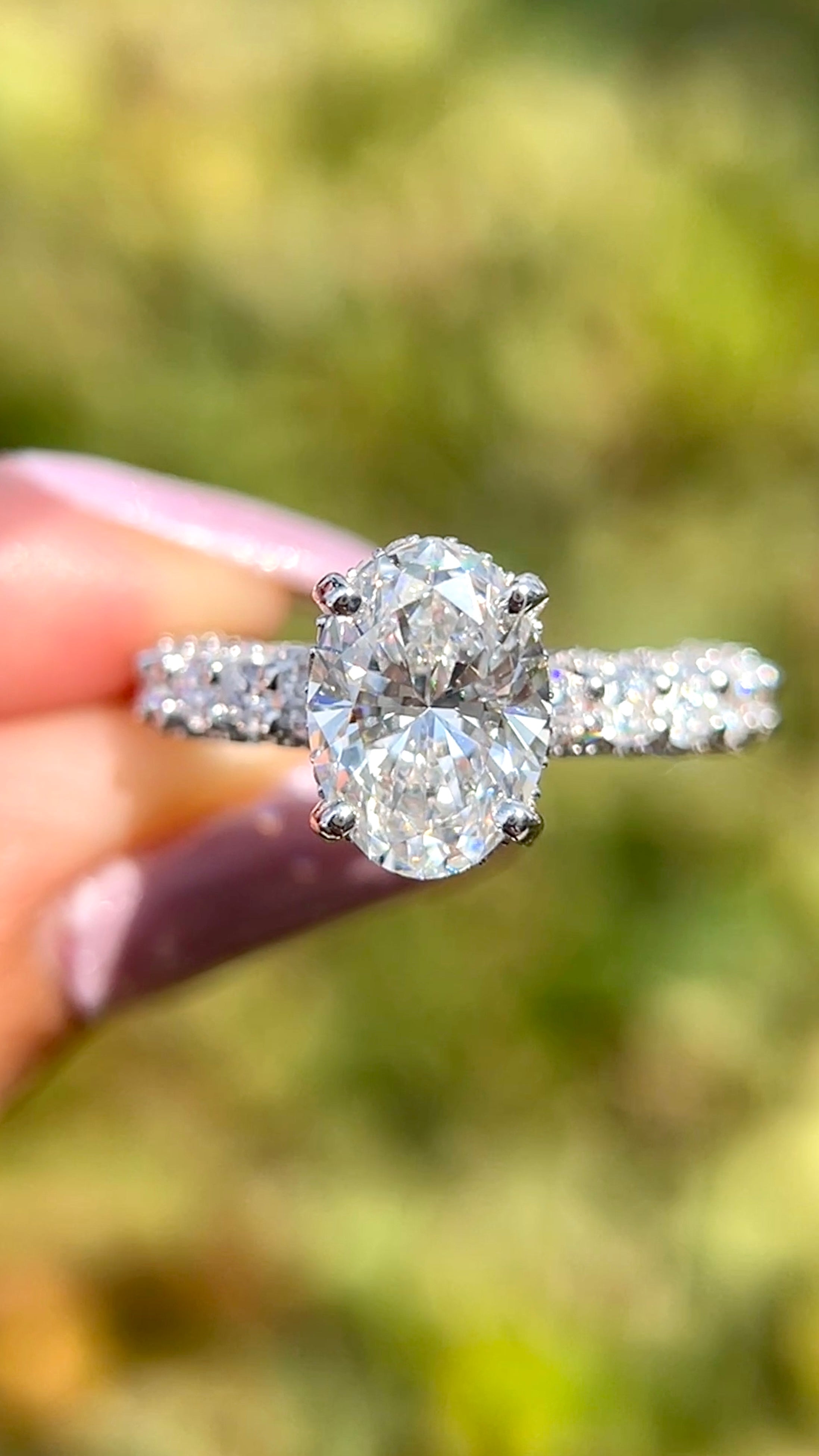 Christi E-VS1 Oval Cut Lab Grown Diamond Engagement Ring