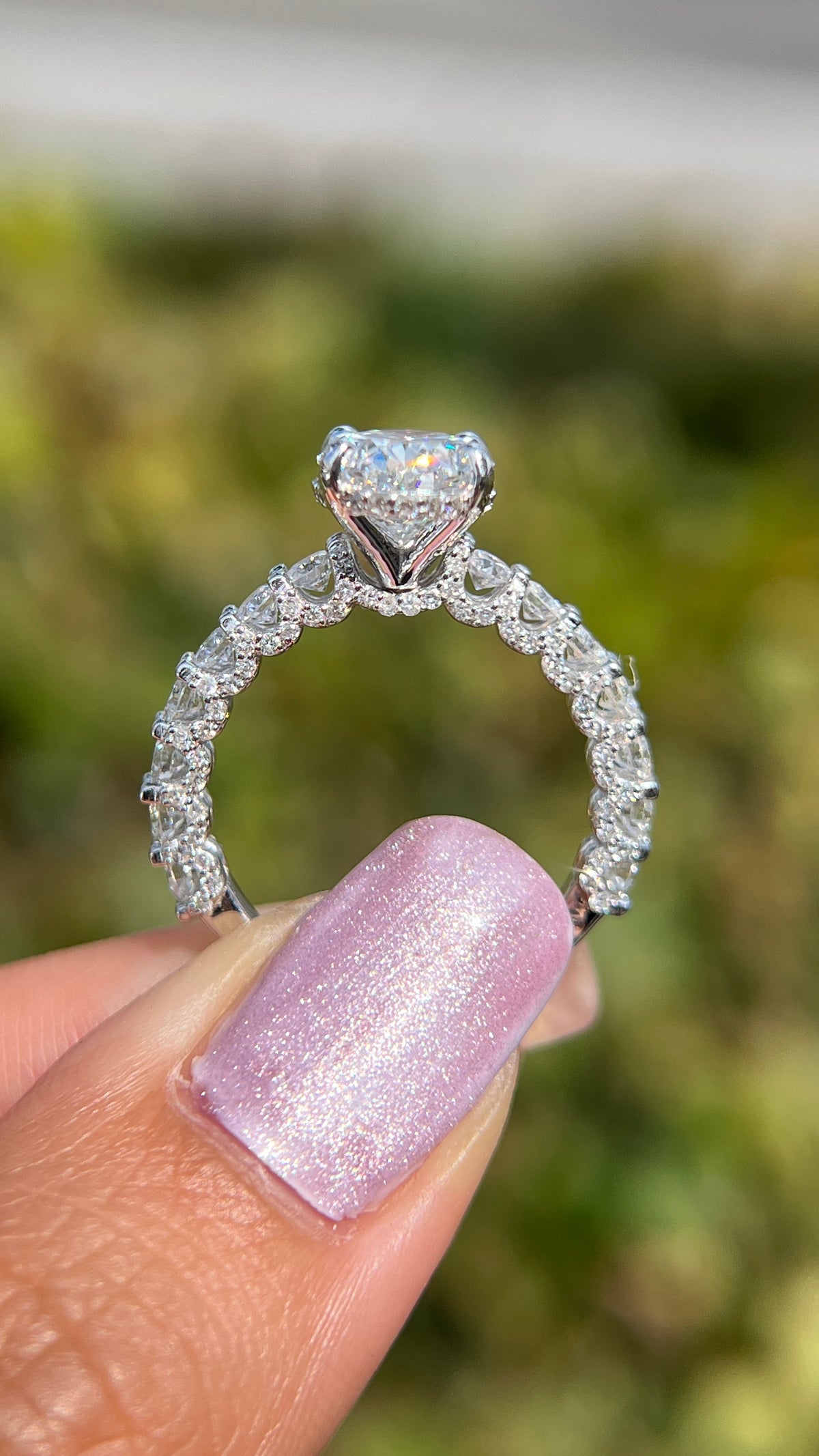 Christi 2.50ct E-VS1 Oval Cut Lab Grown Diamond Engagement Ring 14K Gold