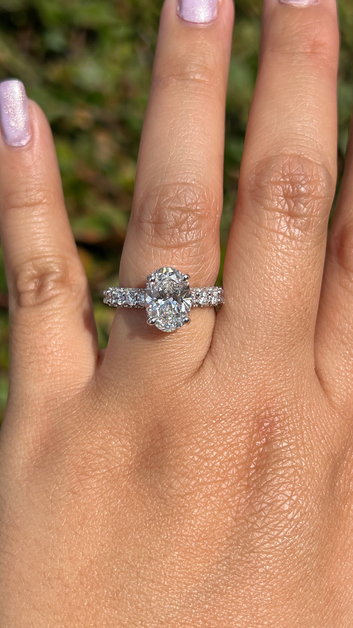 Christi 2.50ct E-VS1 Oval Cut Lab Grown Diamond Engagement Ring 14K Gold